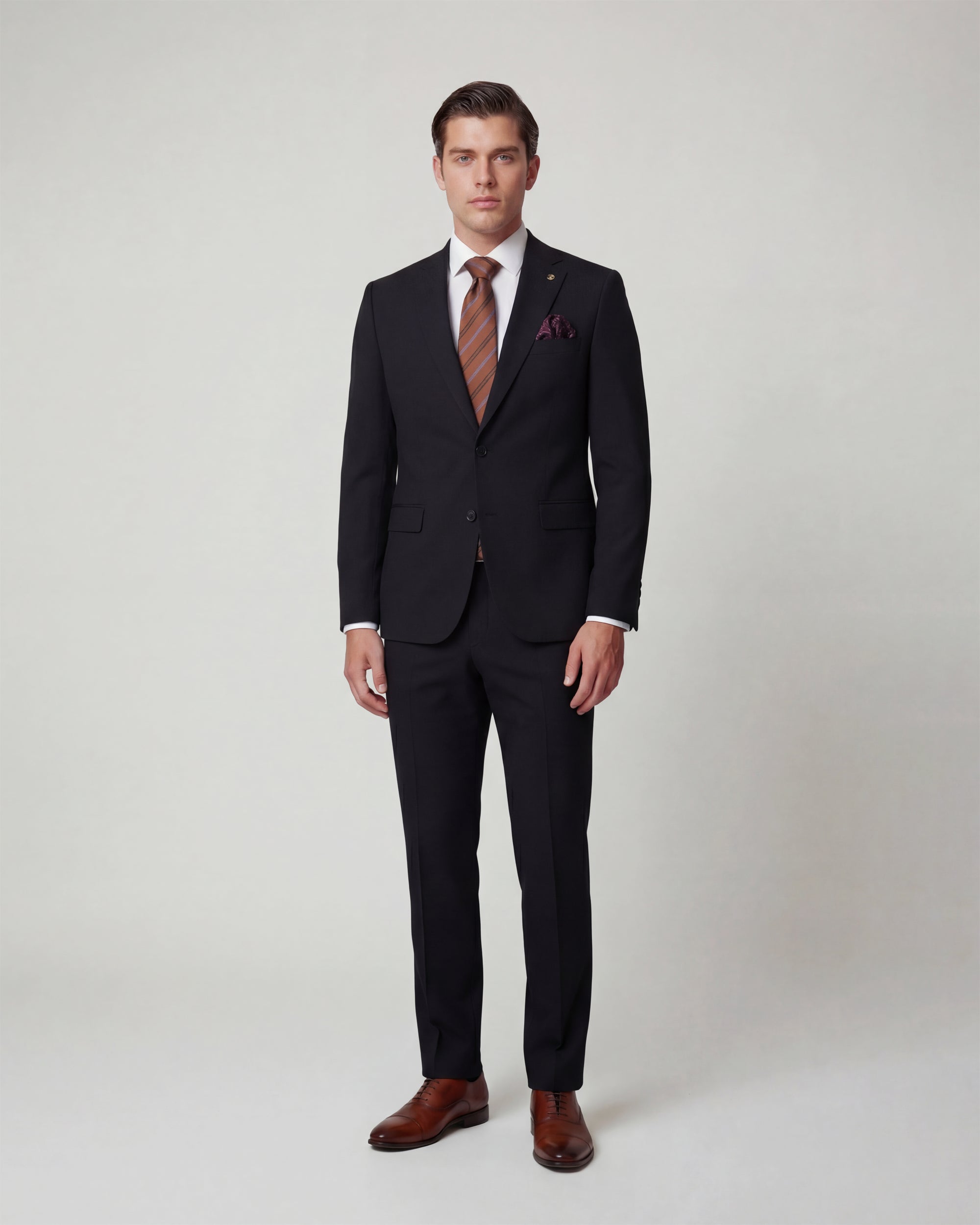 Jet Black Solid Suit