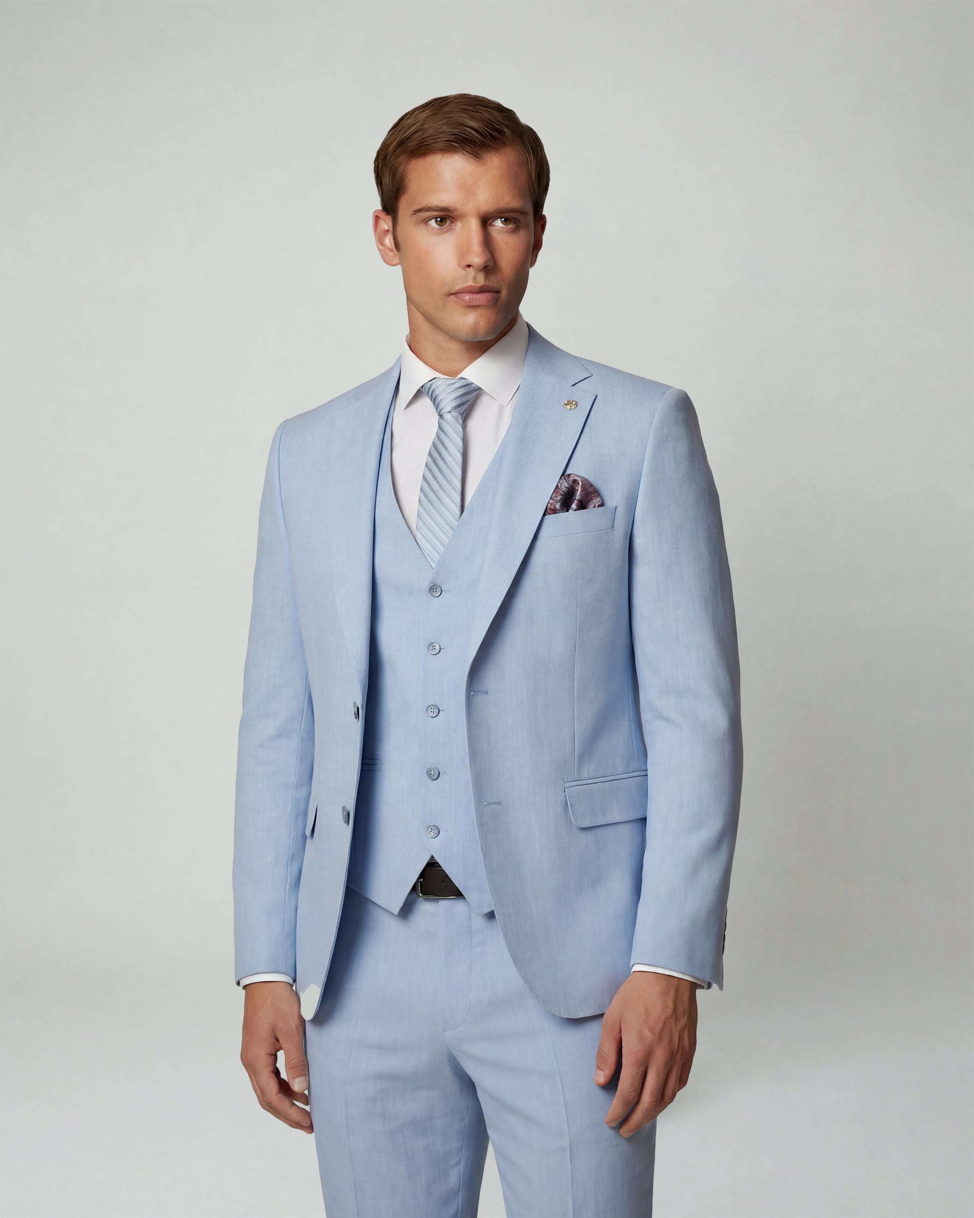 Sky Blue Solid Suit