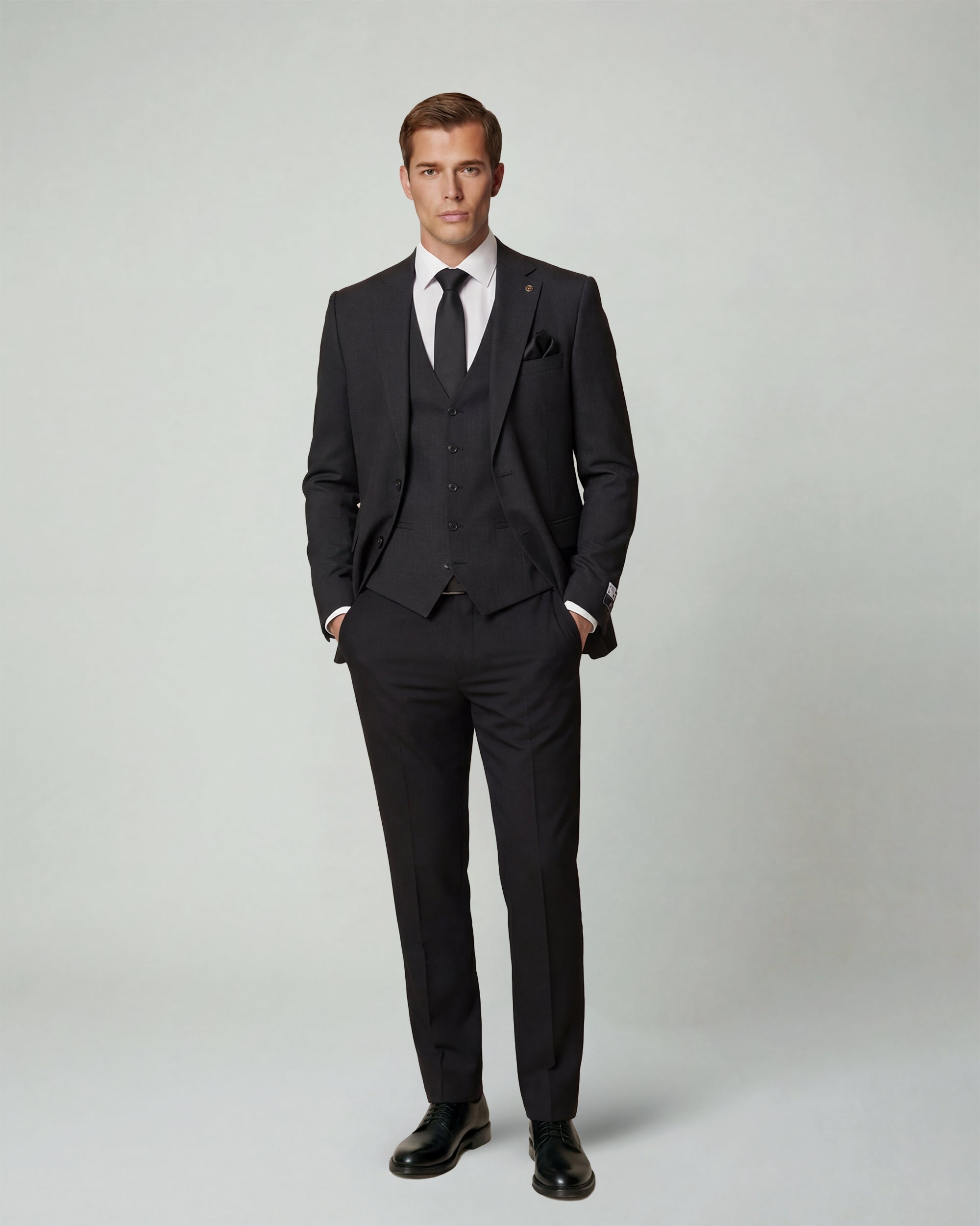 Charcoal Black Solid Suit