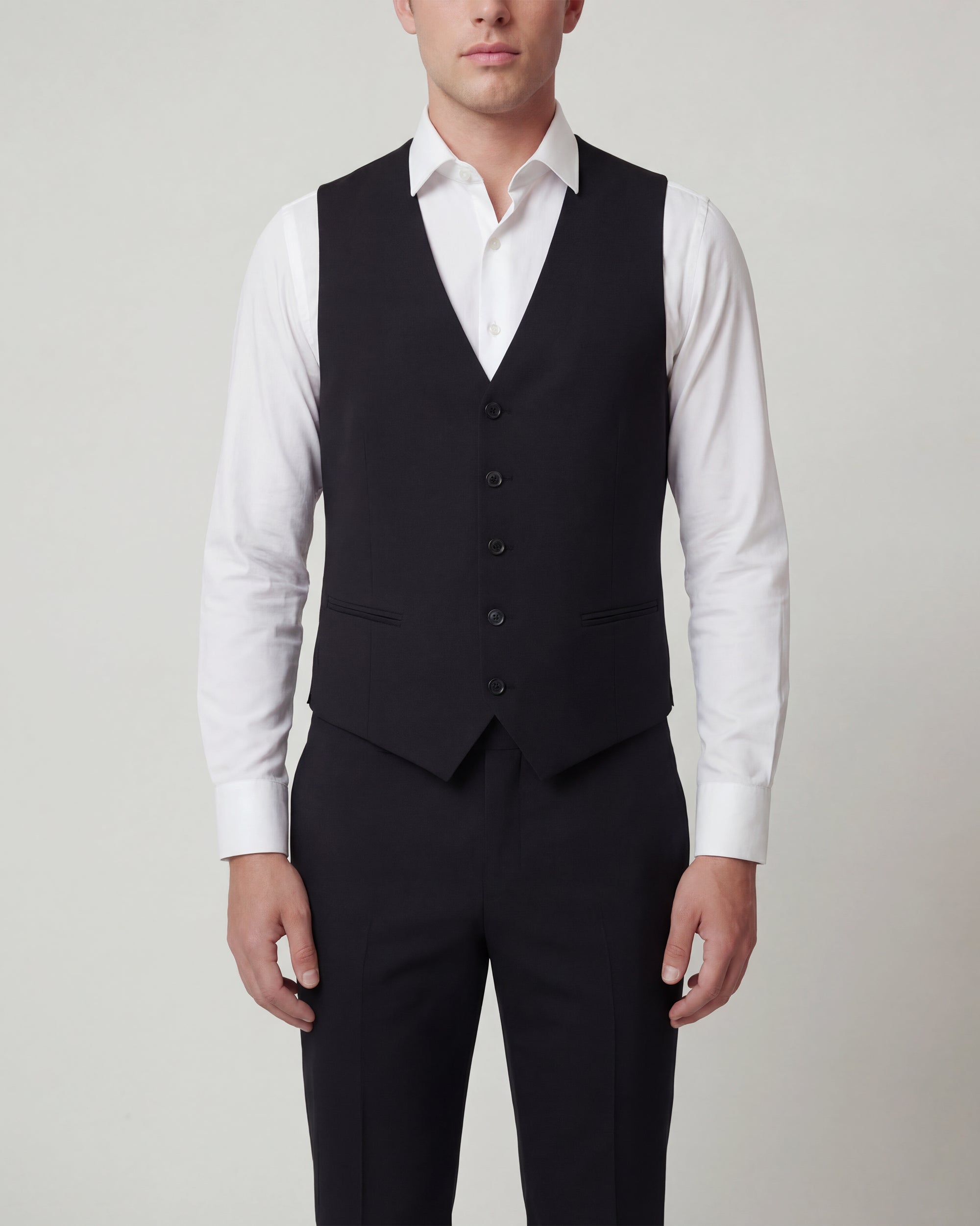 Jet Black Solid Suit