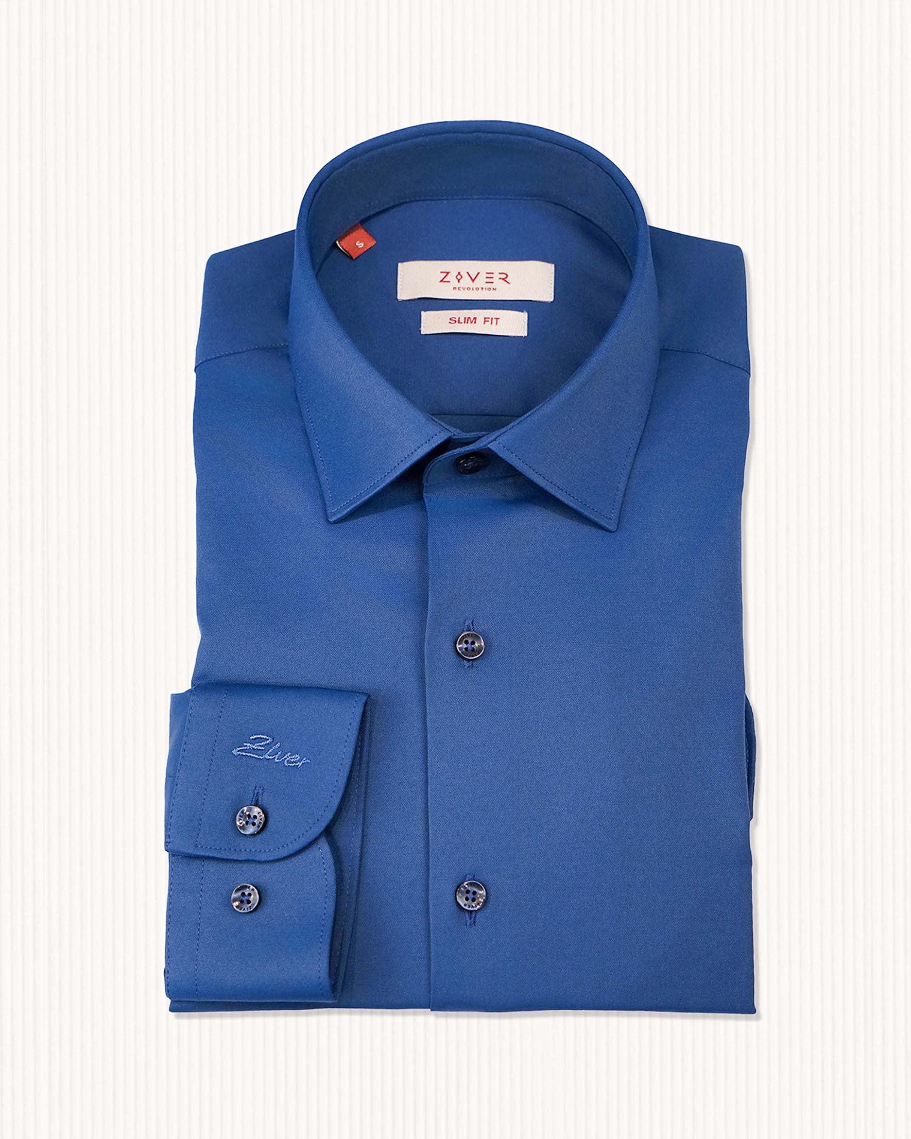 Slim Fit Cotton Blend Solid Shirt