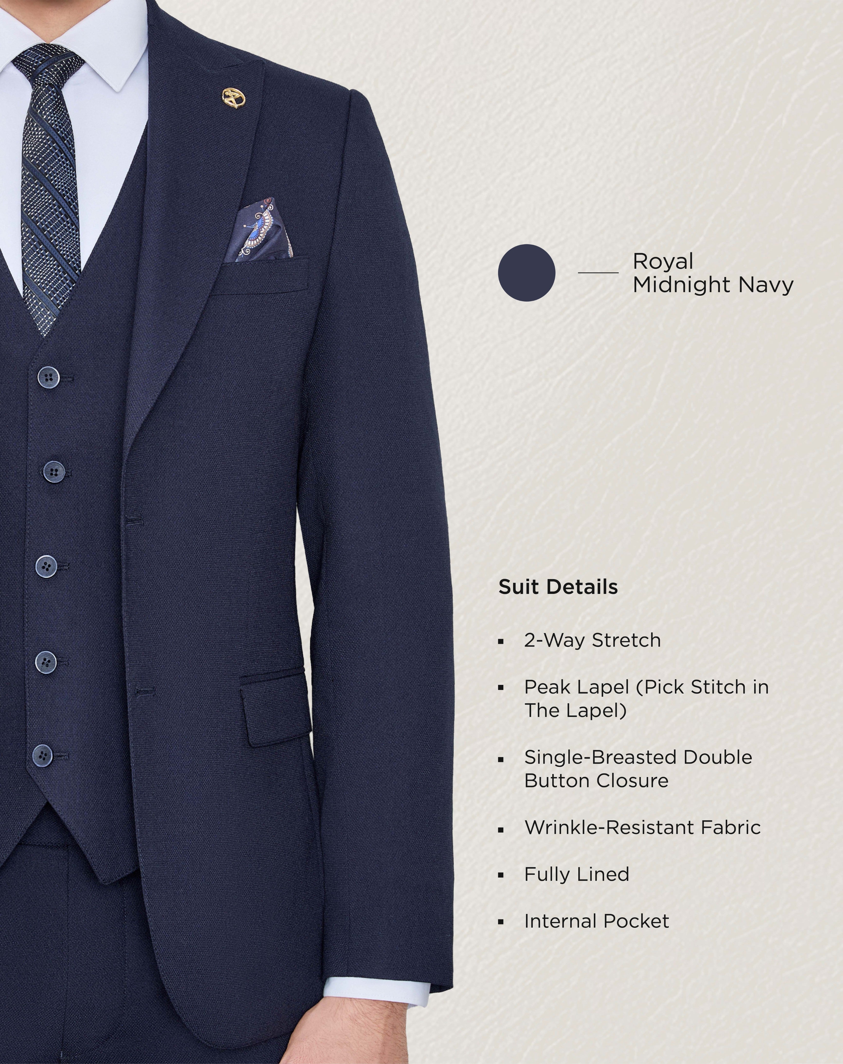 Royal Midnight Navy Twill Suit