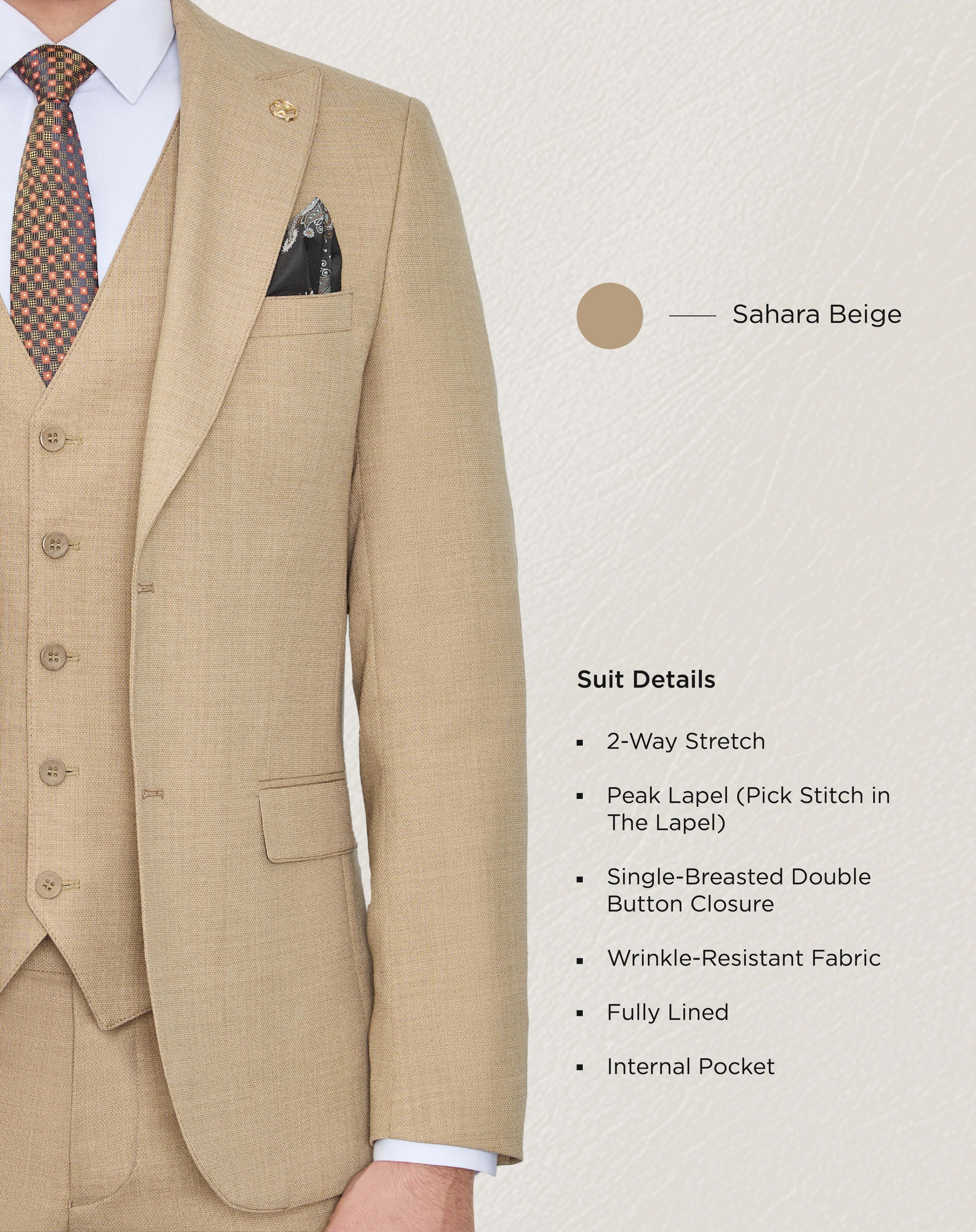 Sahara Beige Twill Suit