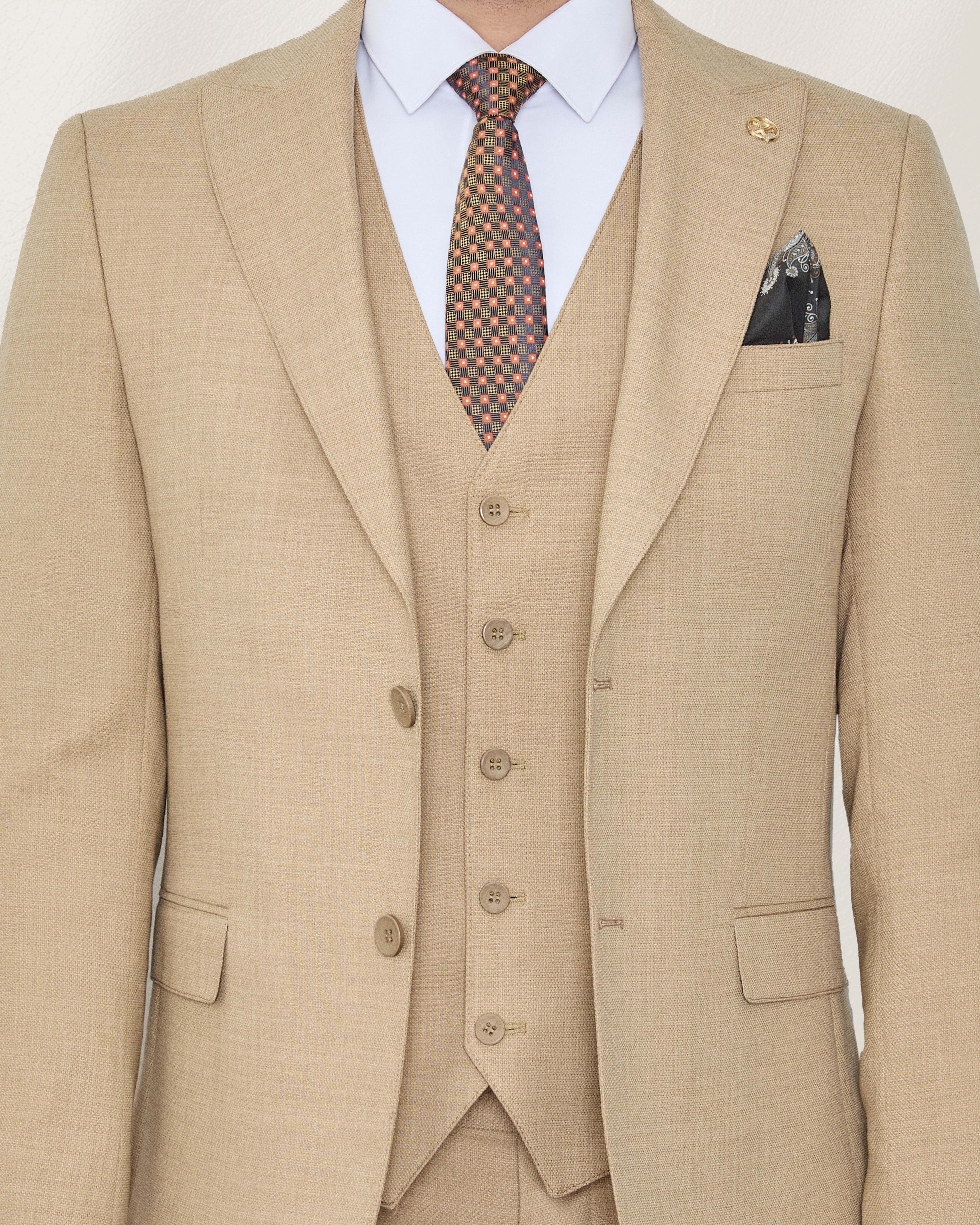Sahara Beige Twill Suit