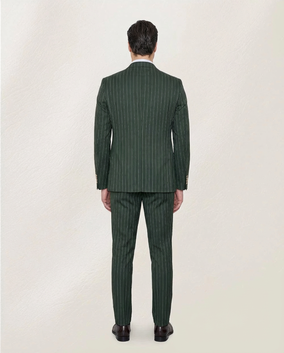 Green Double Breasted Suit