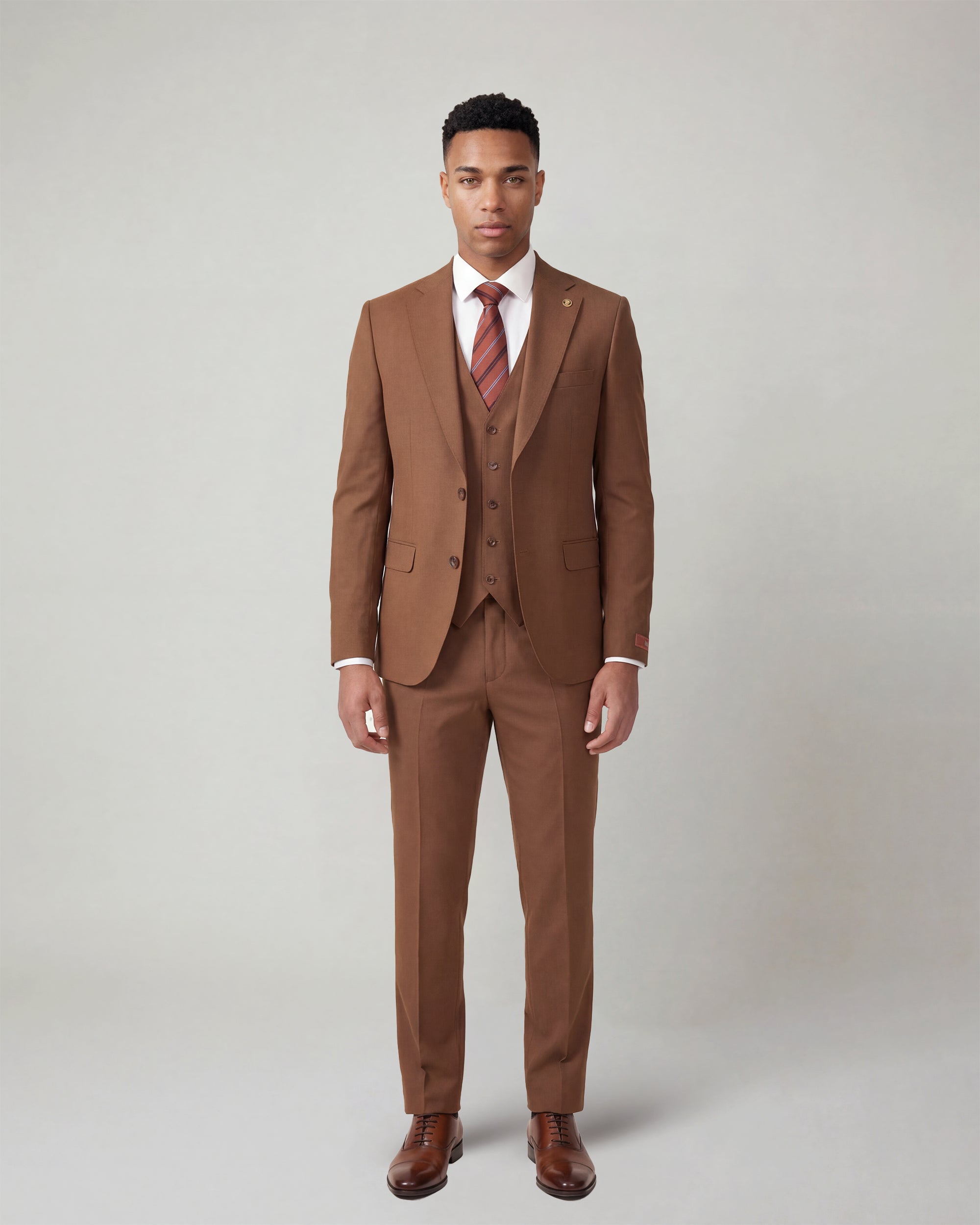 Cinnamon Brown Solid Suit