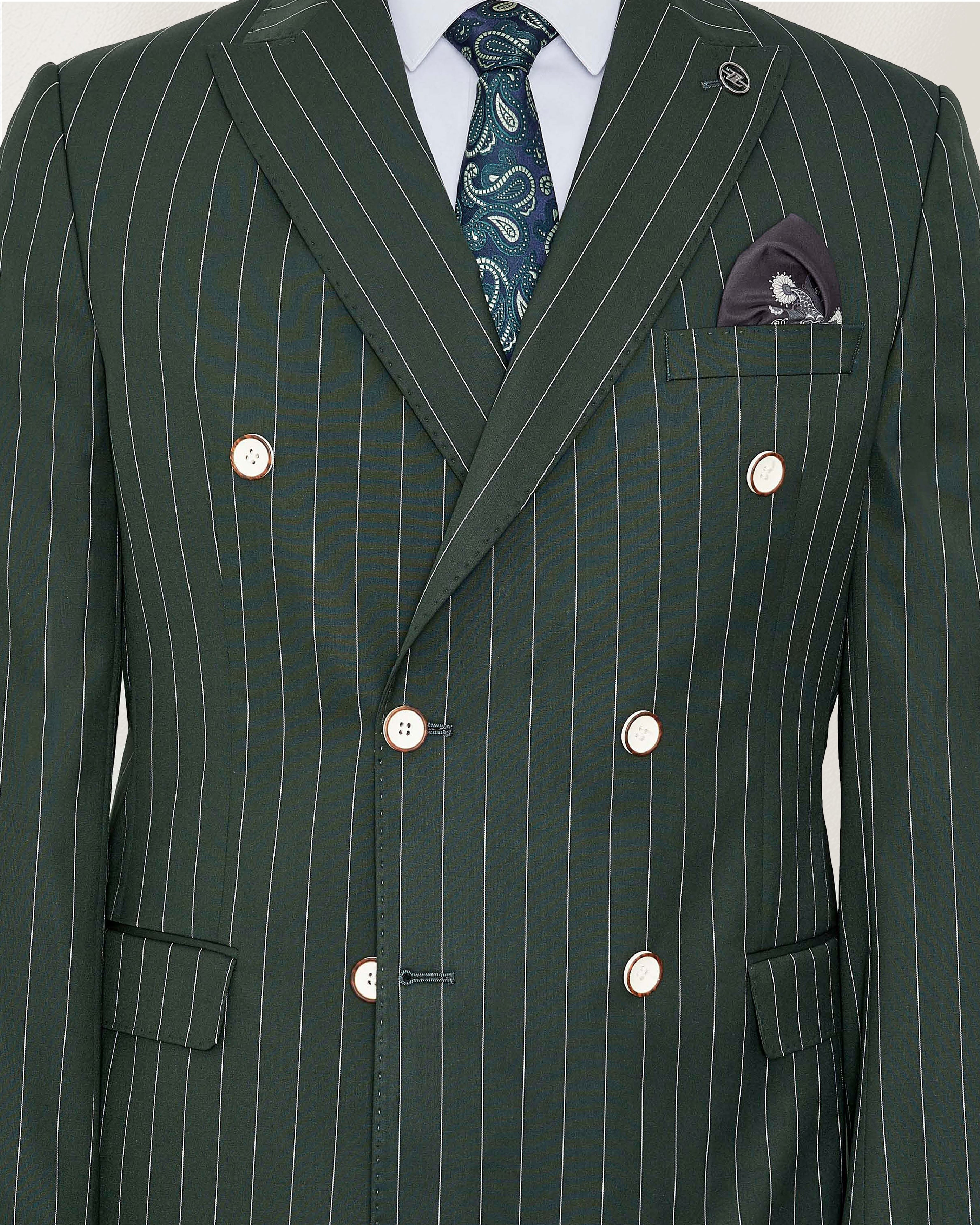 Green Double Breasted Suit