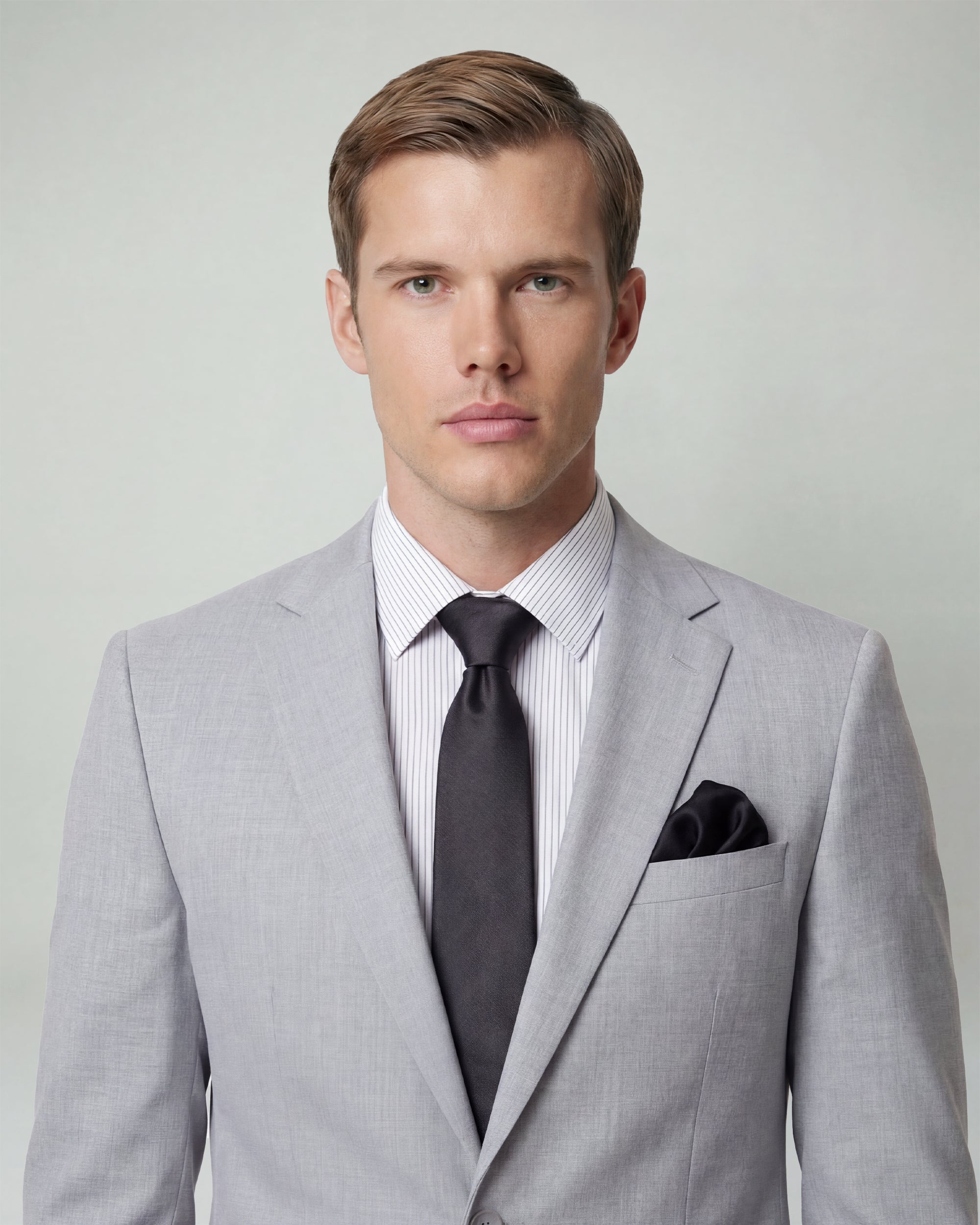 Light Grey Solid Suit
