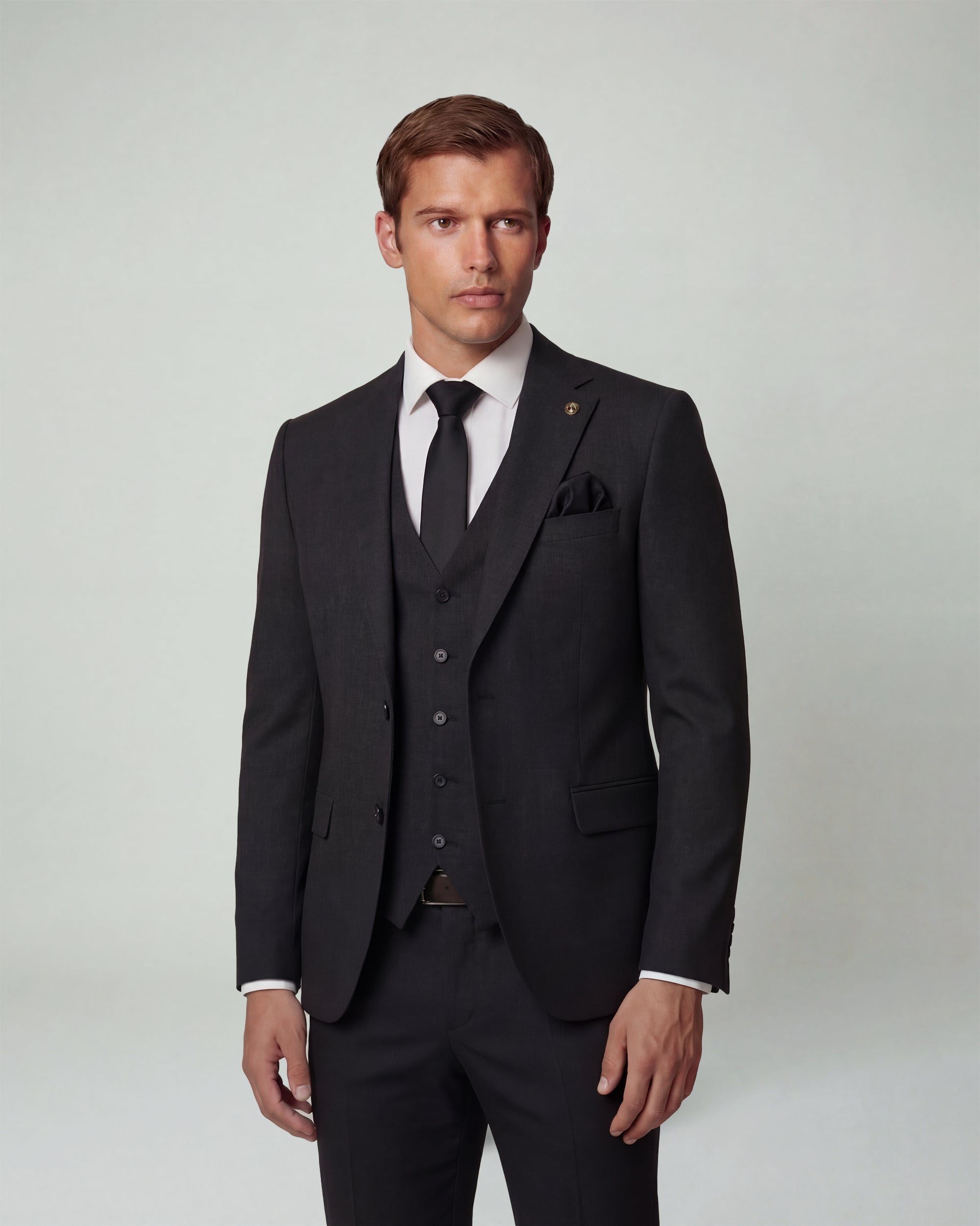 Charcoal Black Solid Suit