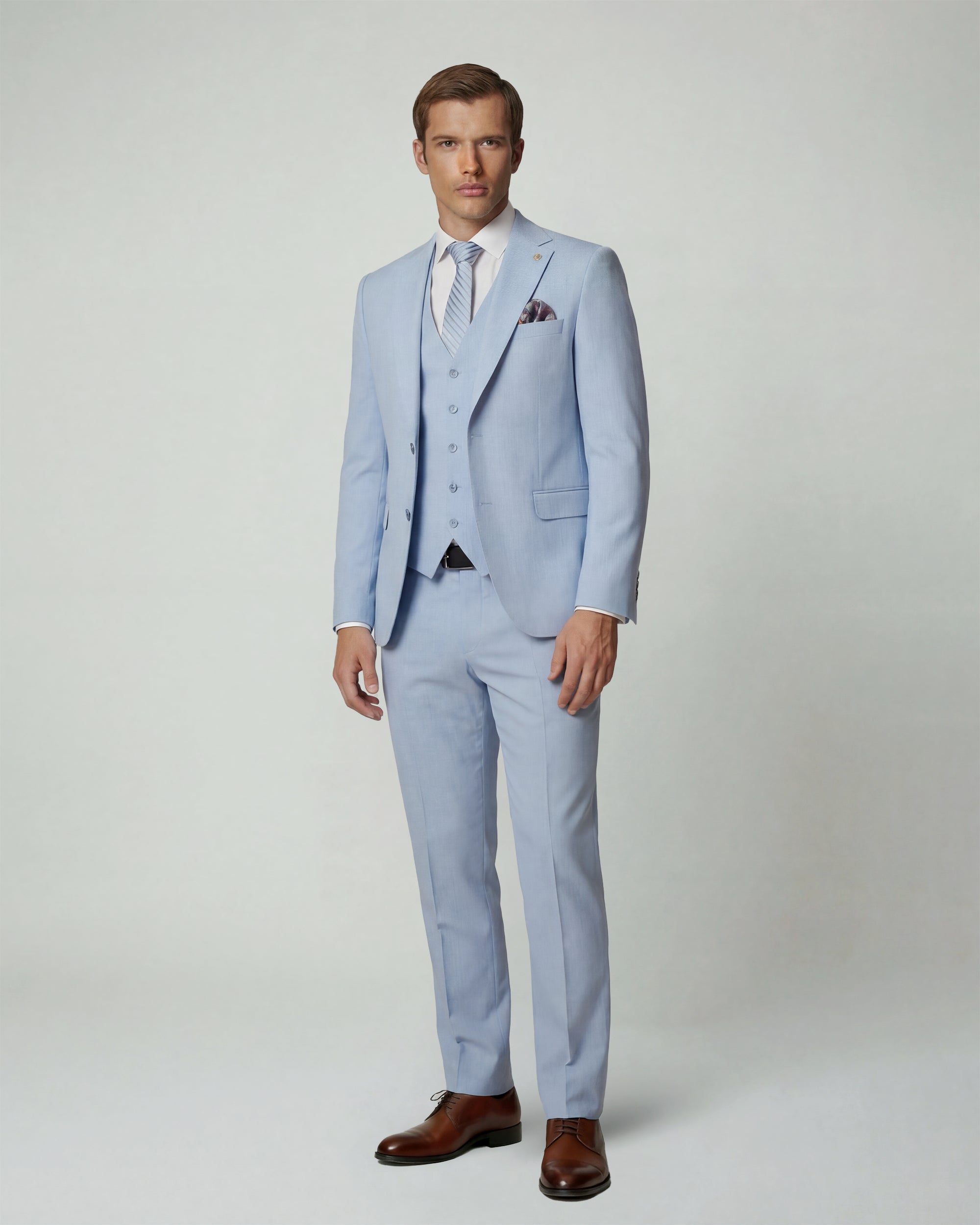 Sky Blue Solid Suit