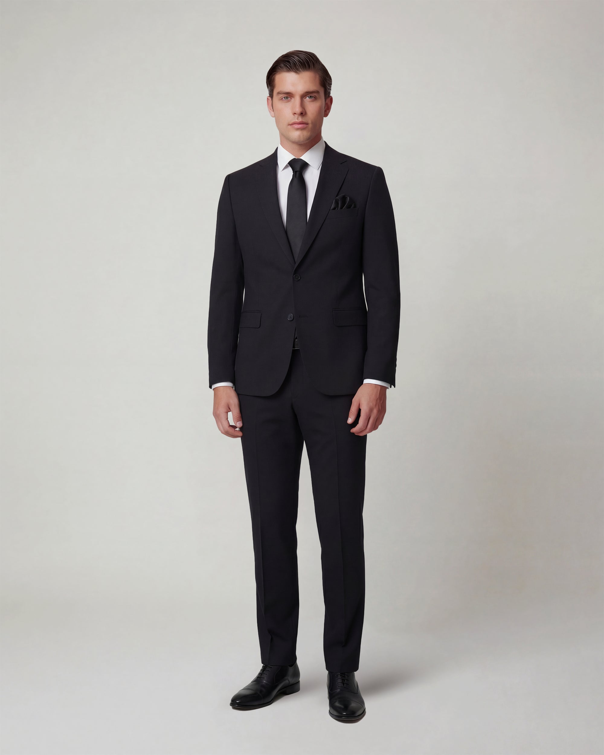 Jet Black Solid Suit