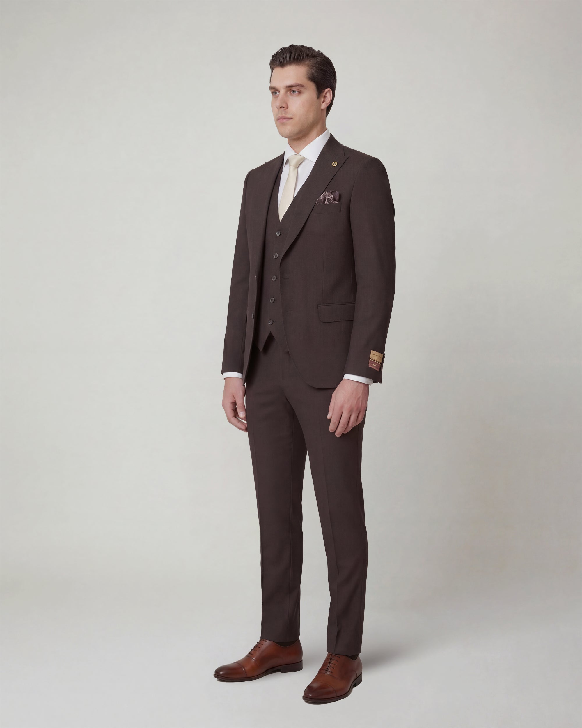 Chocolate Brown Solid Suit