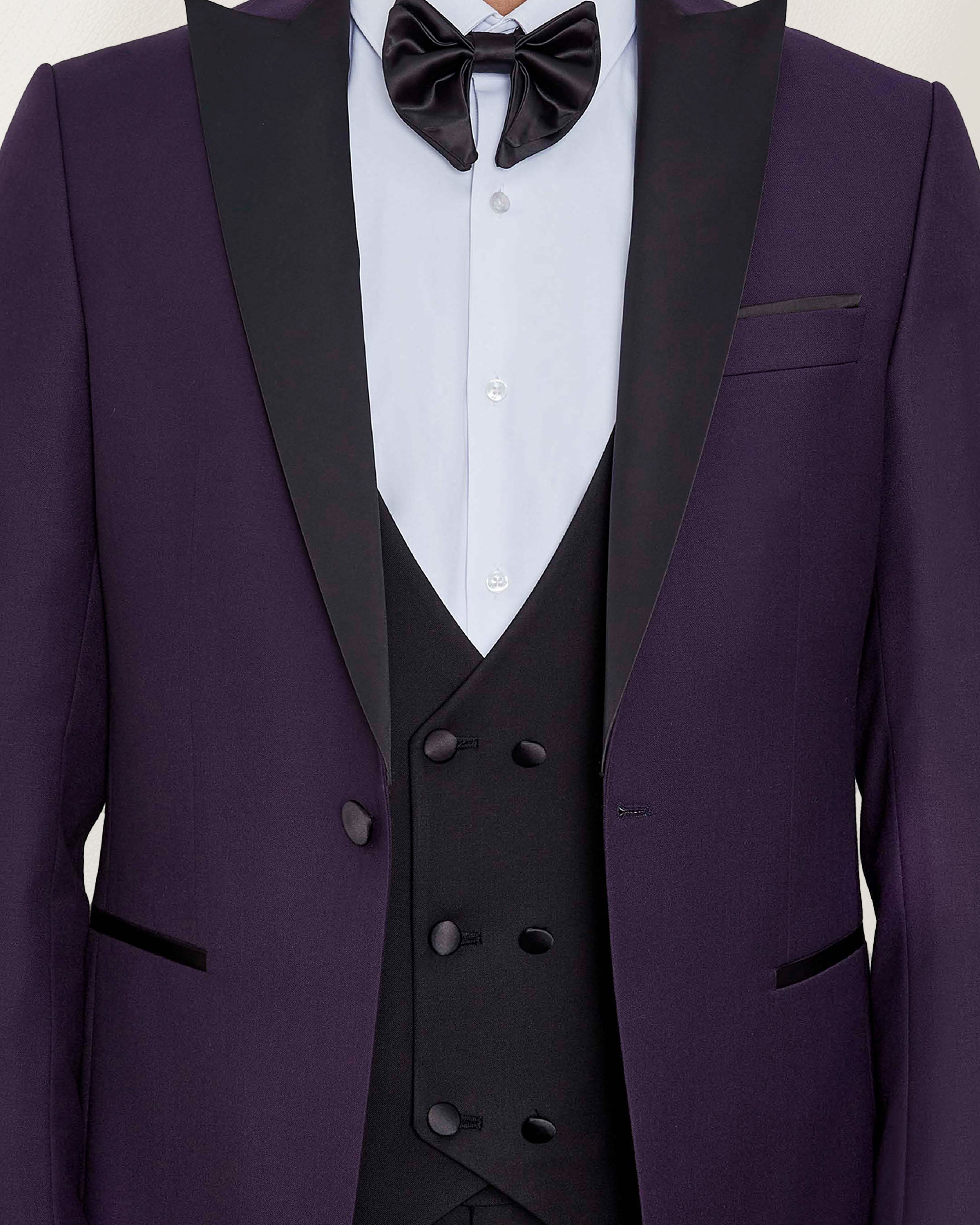 Purple Solid Tuxedo