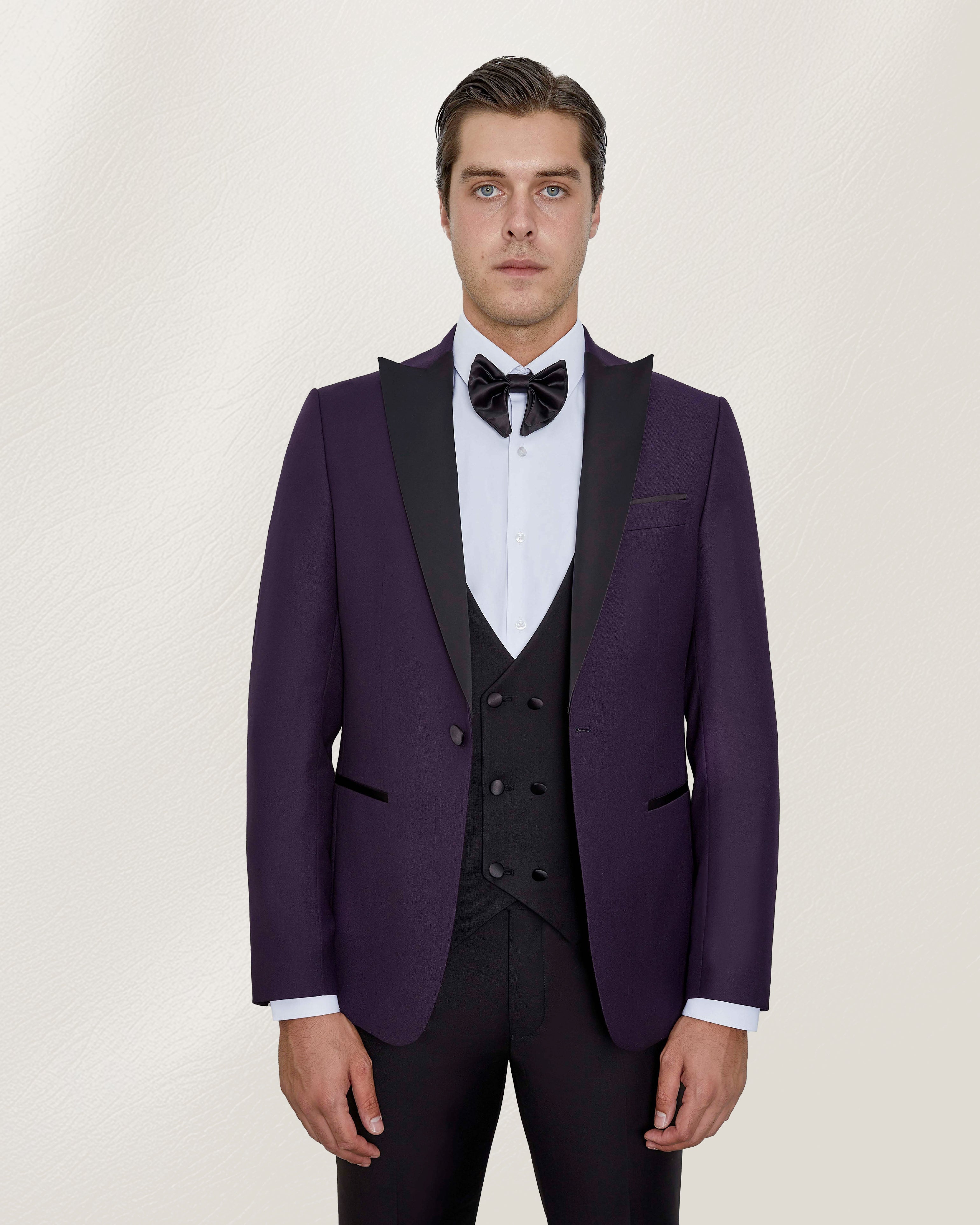 Purple Solid Tuxedo