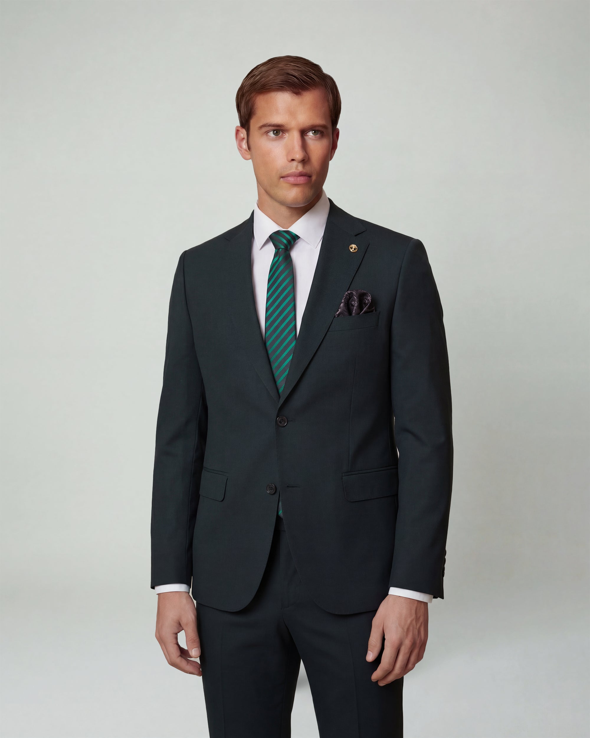 Forest Green Solid Suit