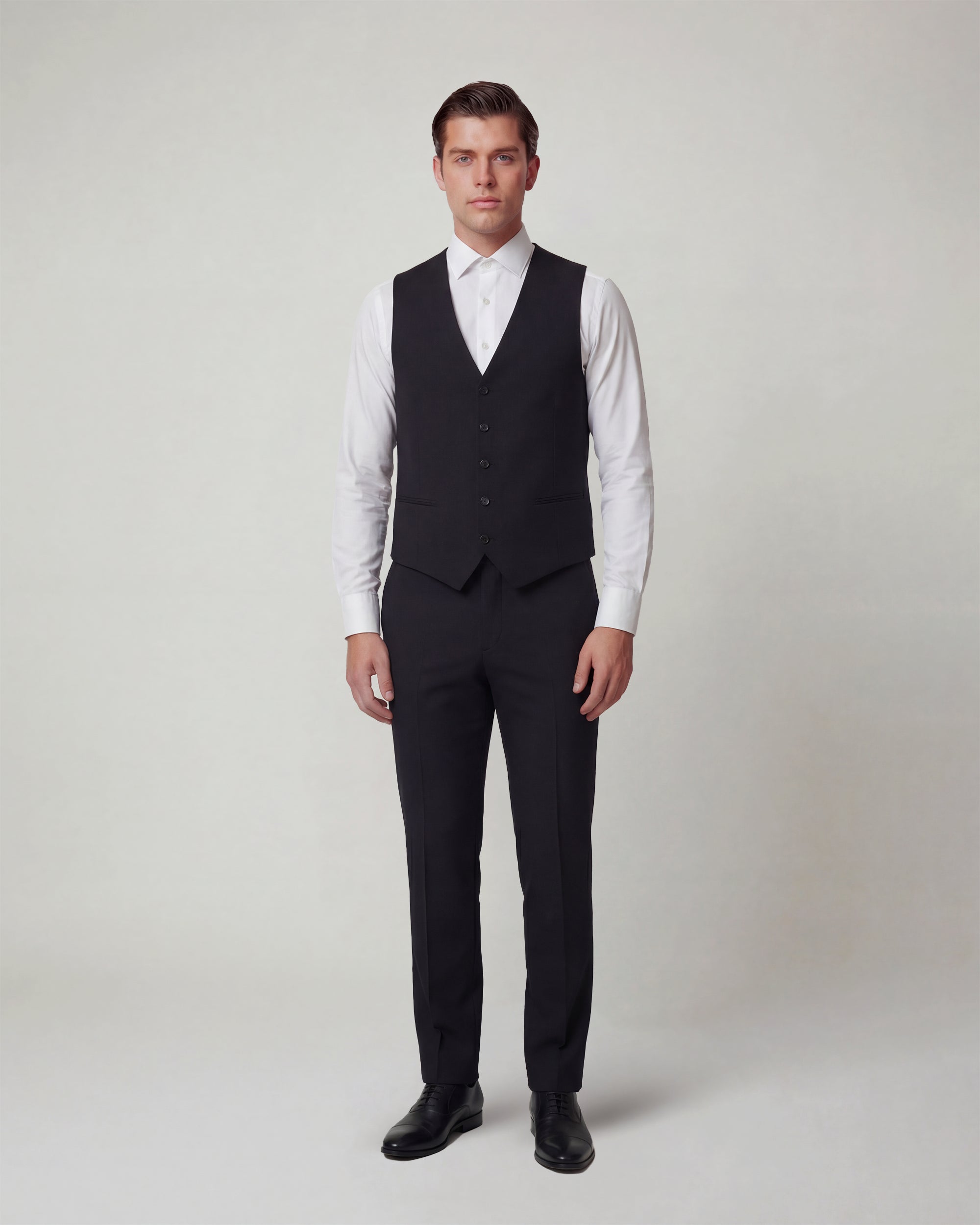 Jet Black Solid Suit