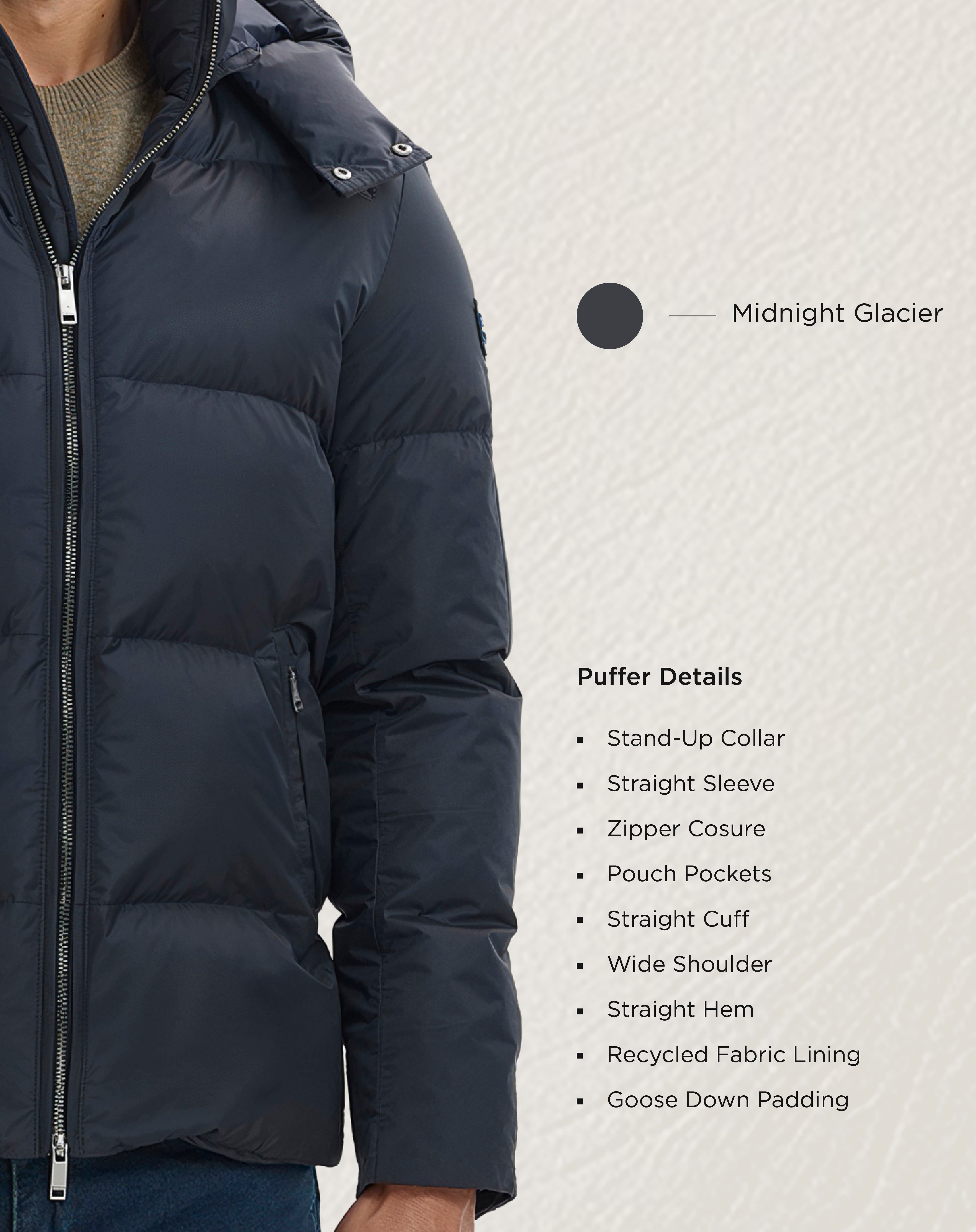 Midnight Glacier Hooded Puffer