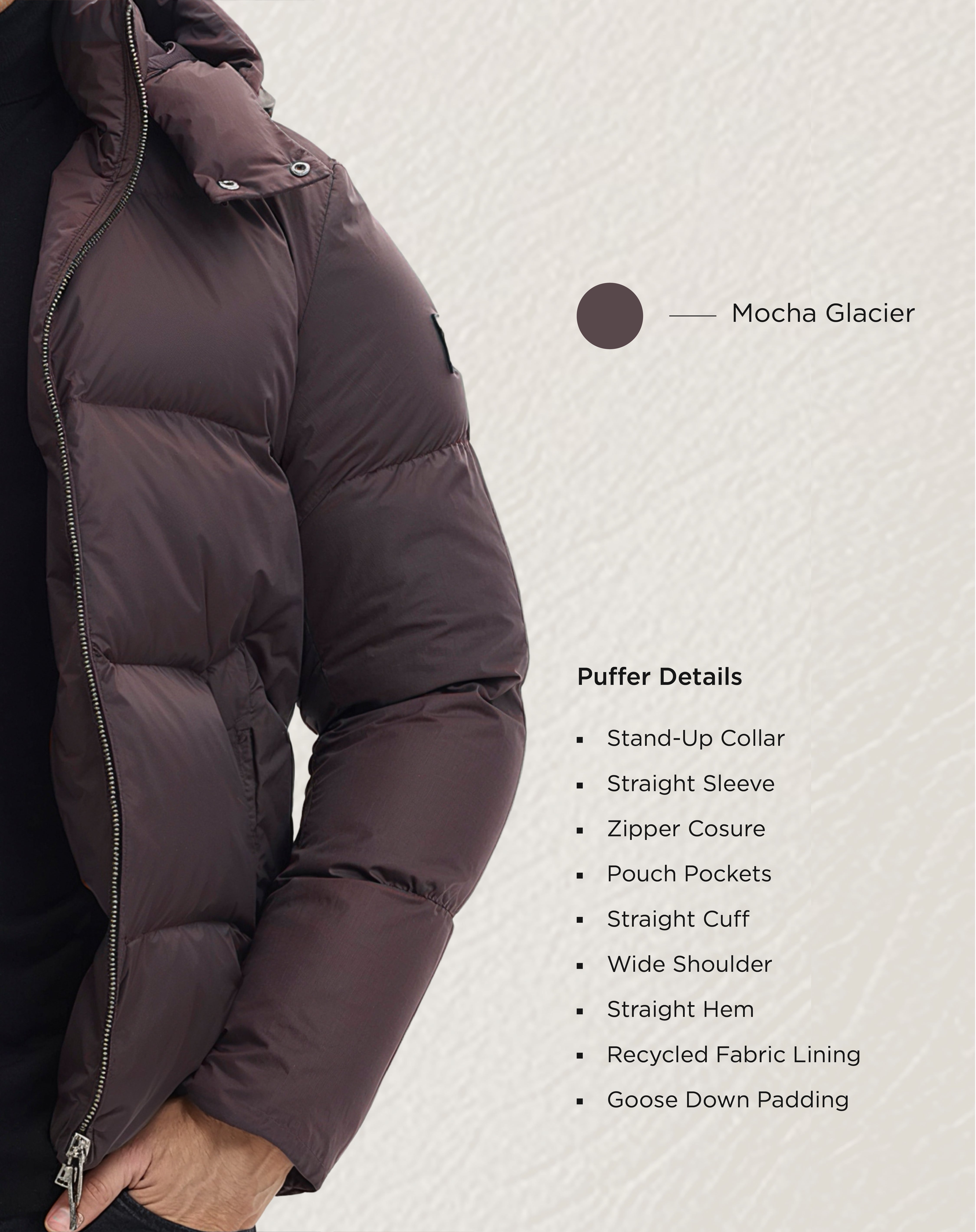 Mocha Glacier Hooded Puffer