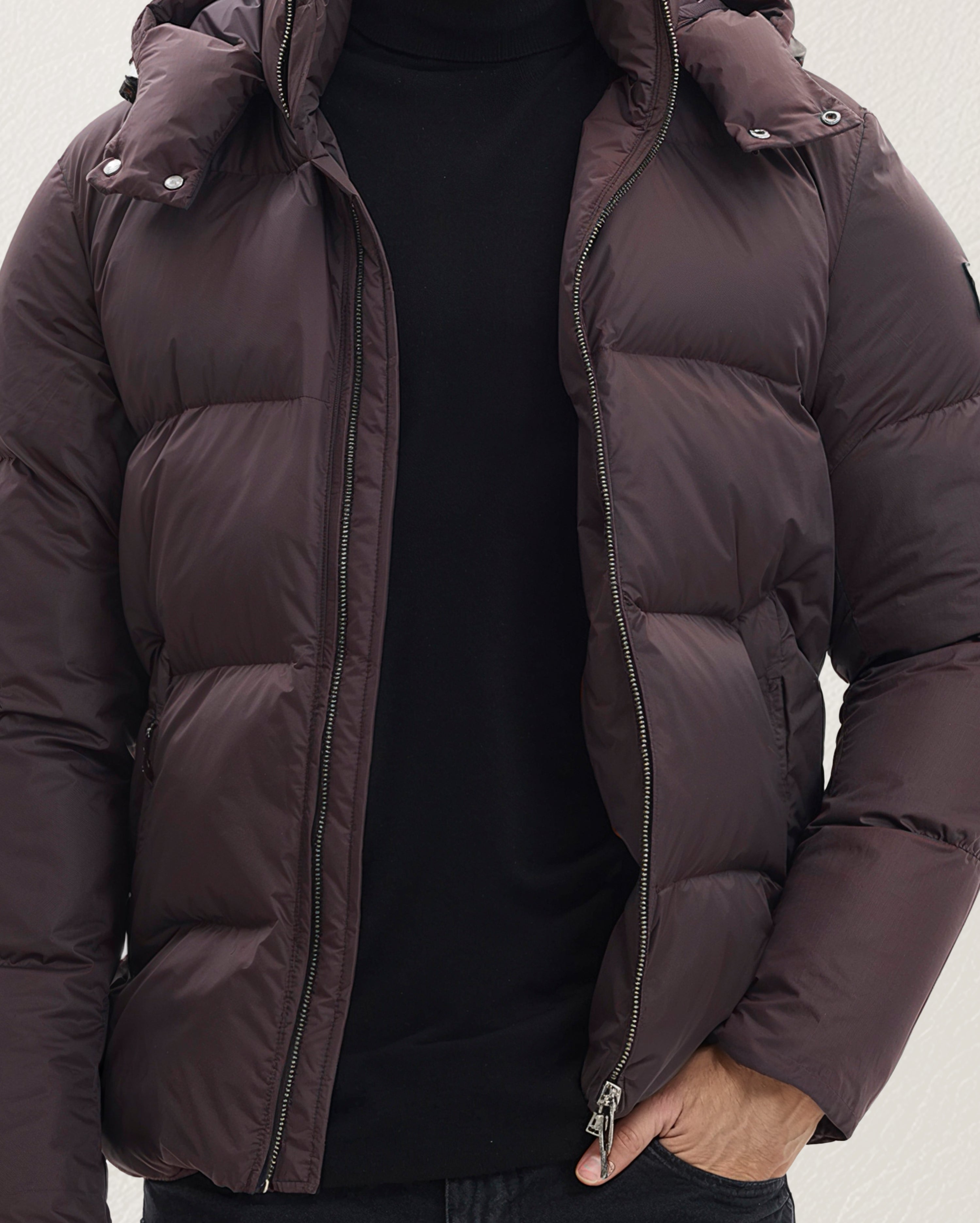 Mocha Glacier Hooded Puffer