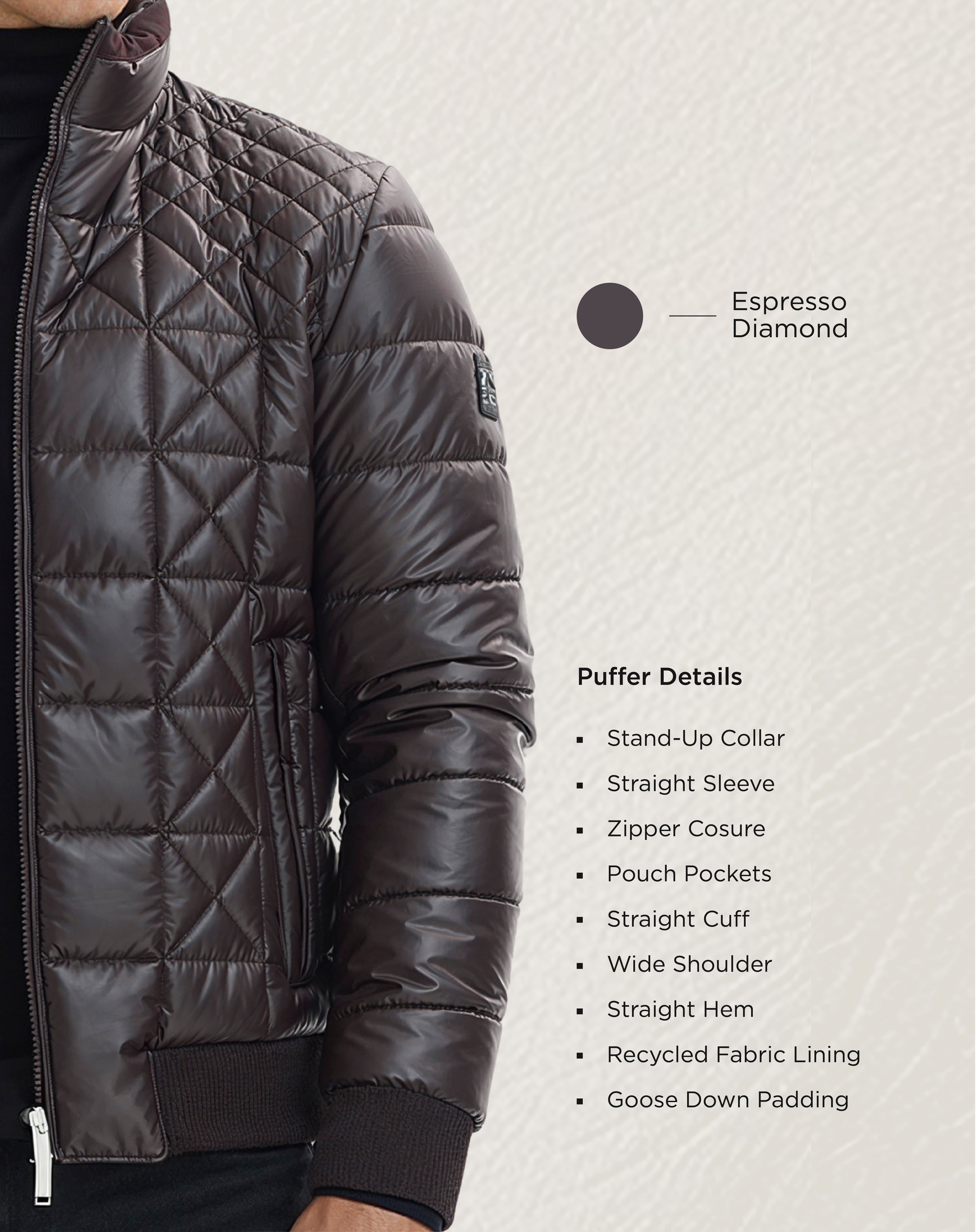 Espresso Diamond Quilted Puffer