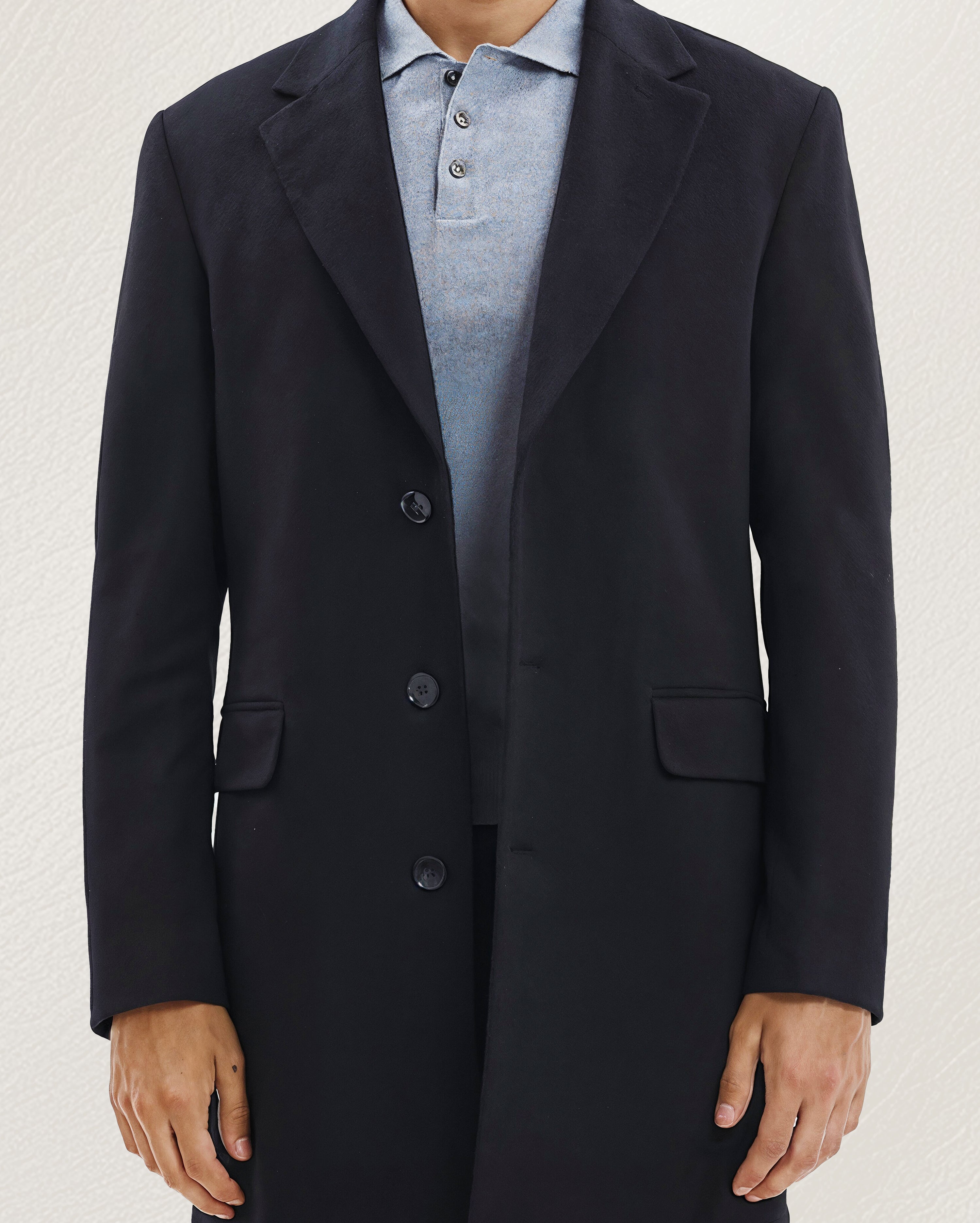 Black Wool Long Coat