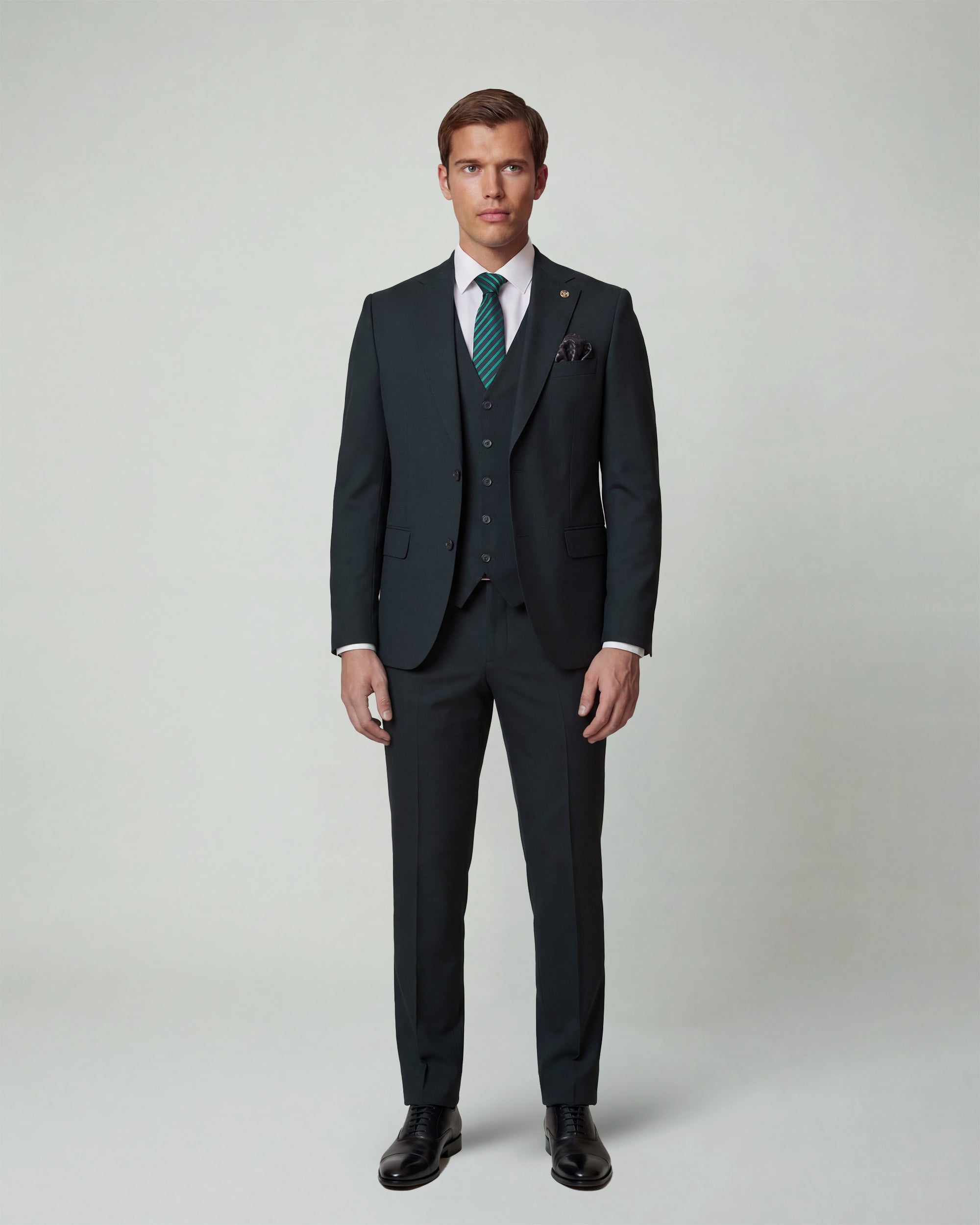 Forest Green Solid Suit