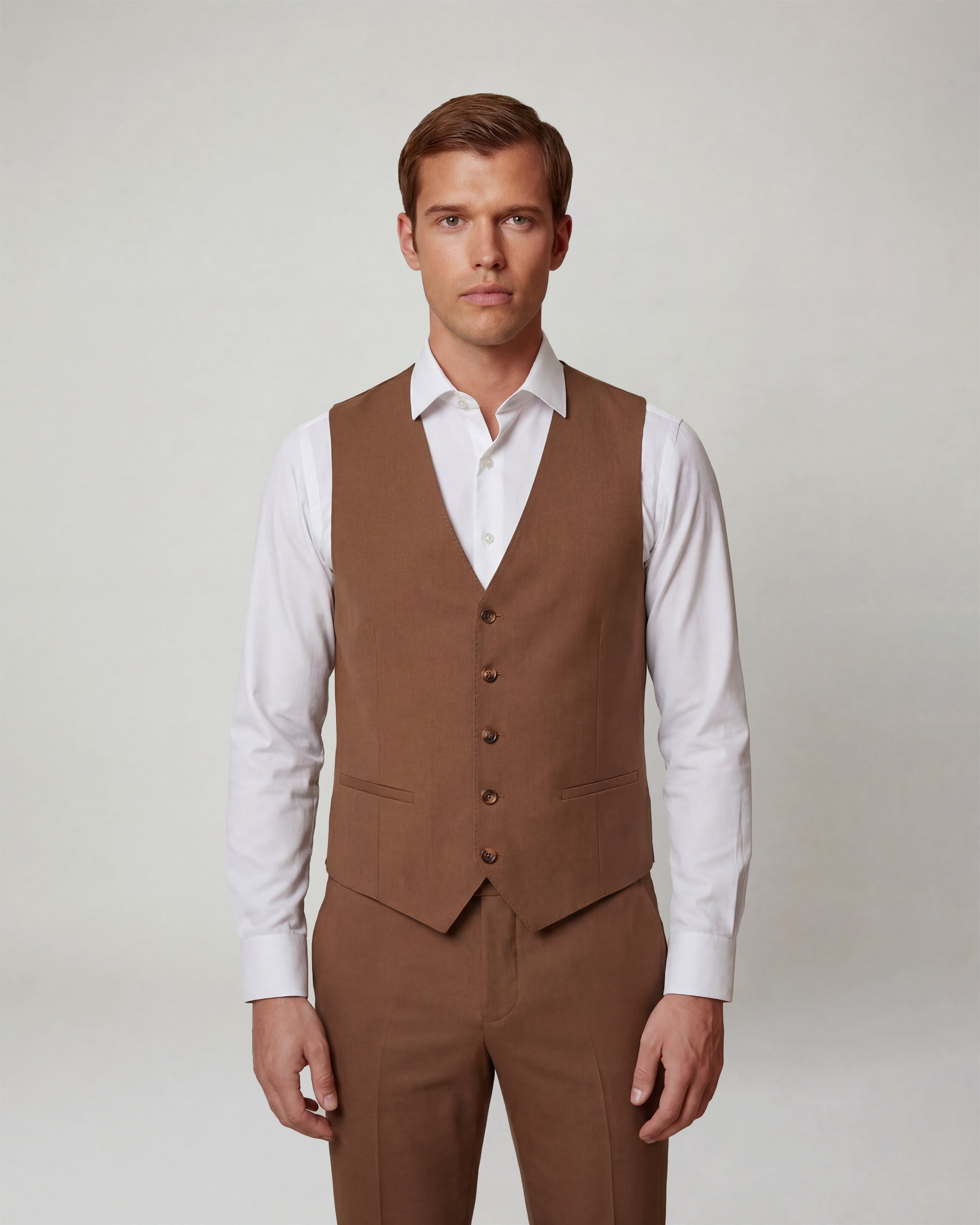 Cinnamon Brown Solid Suit