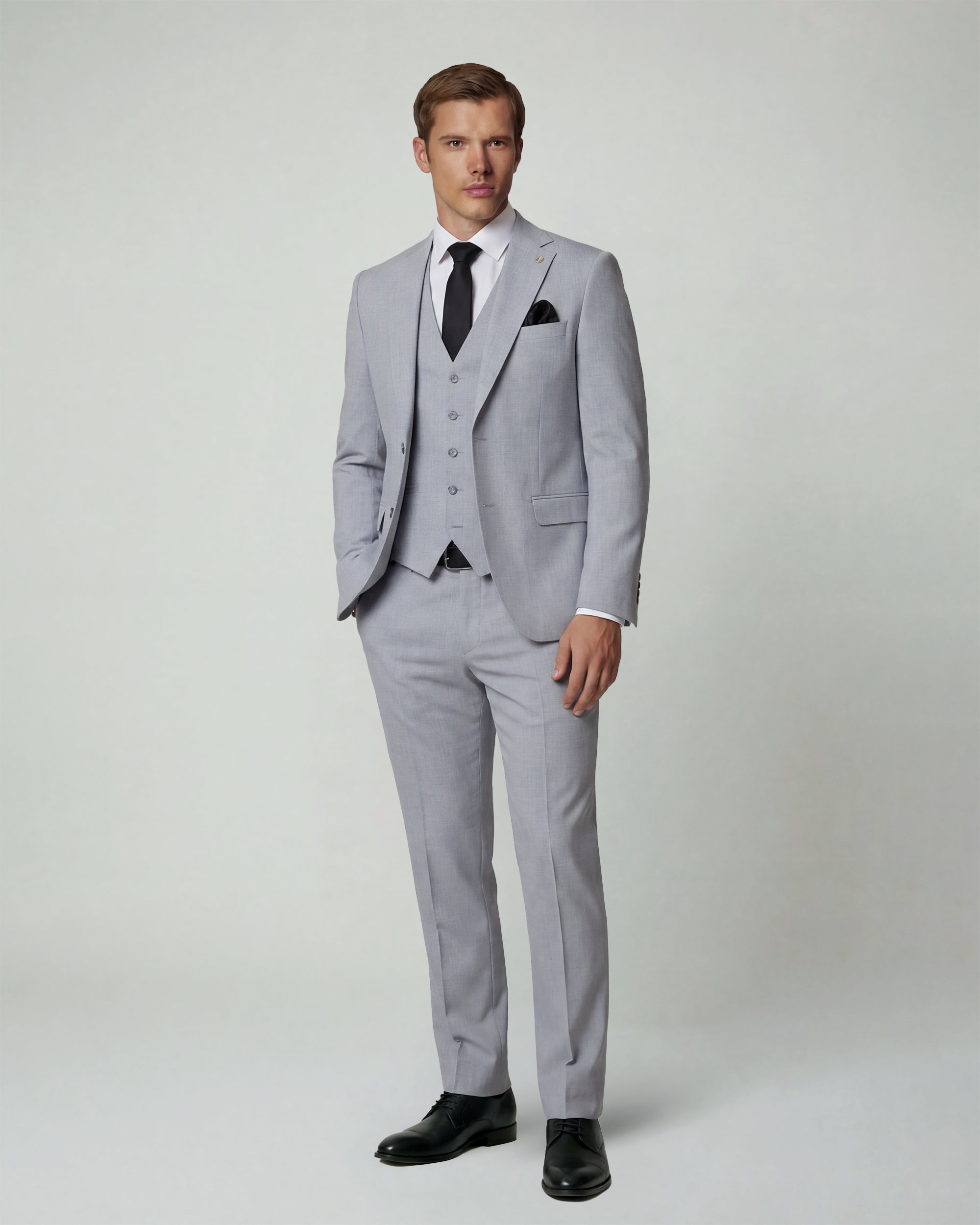 Light Grey Solid Suit
