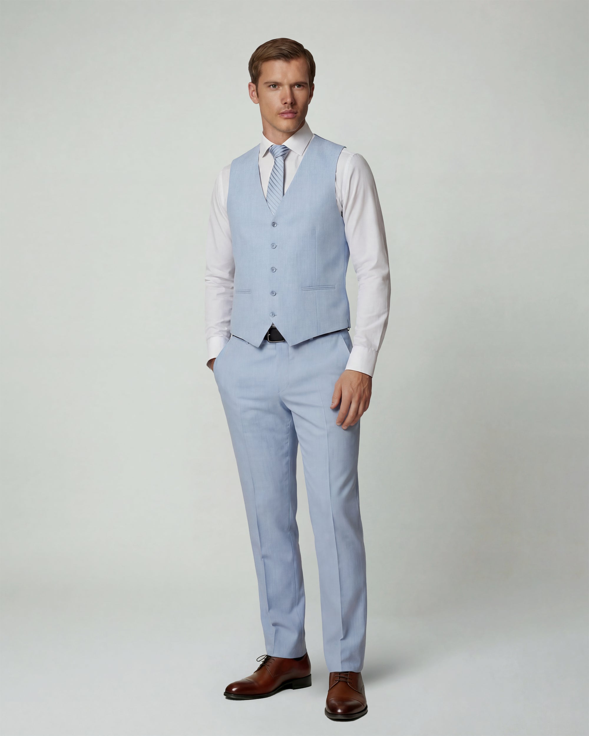 Sky Blue Solid Suit