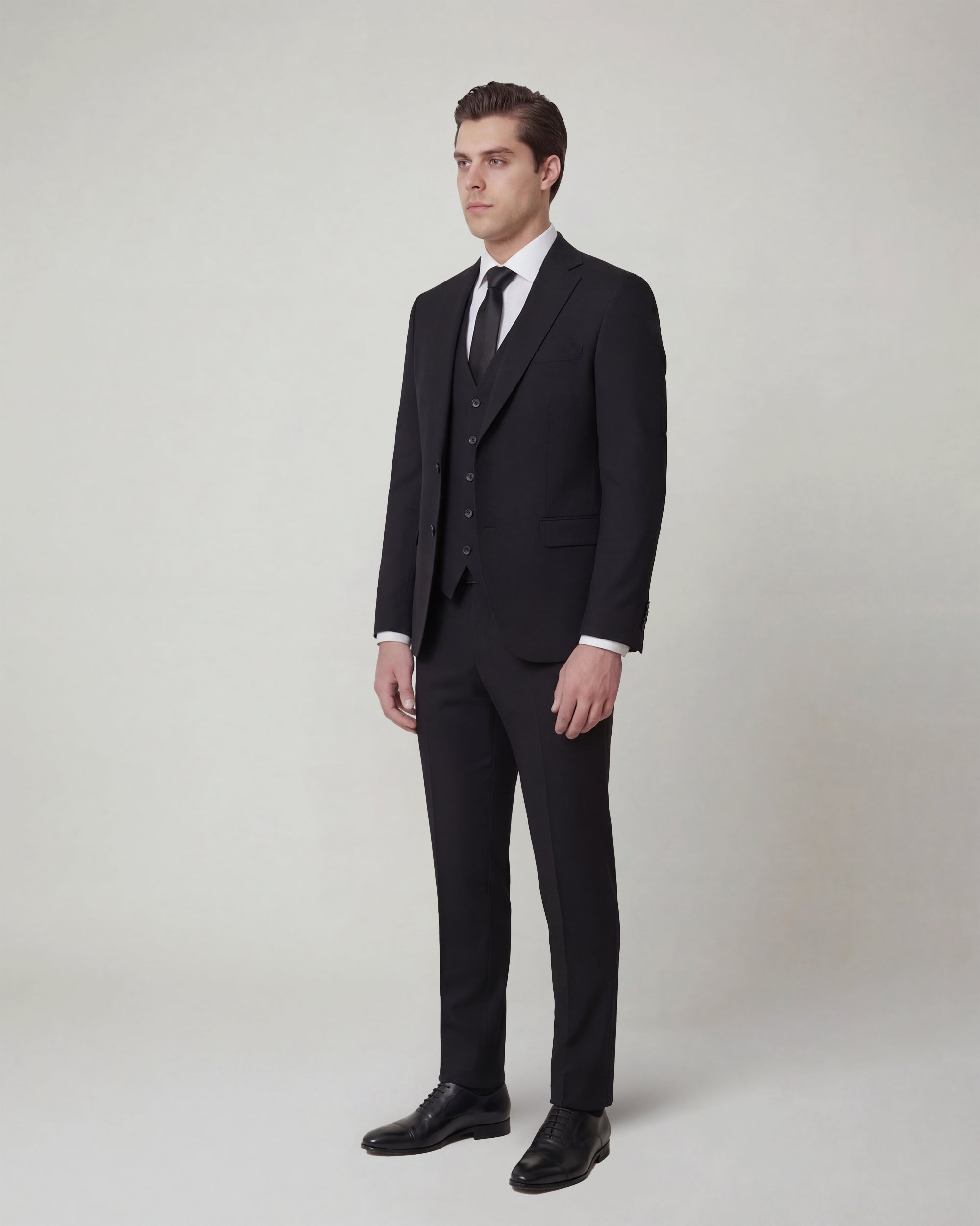 Jet Black Solid Suit