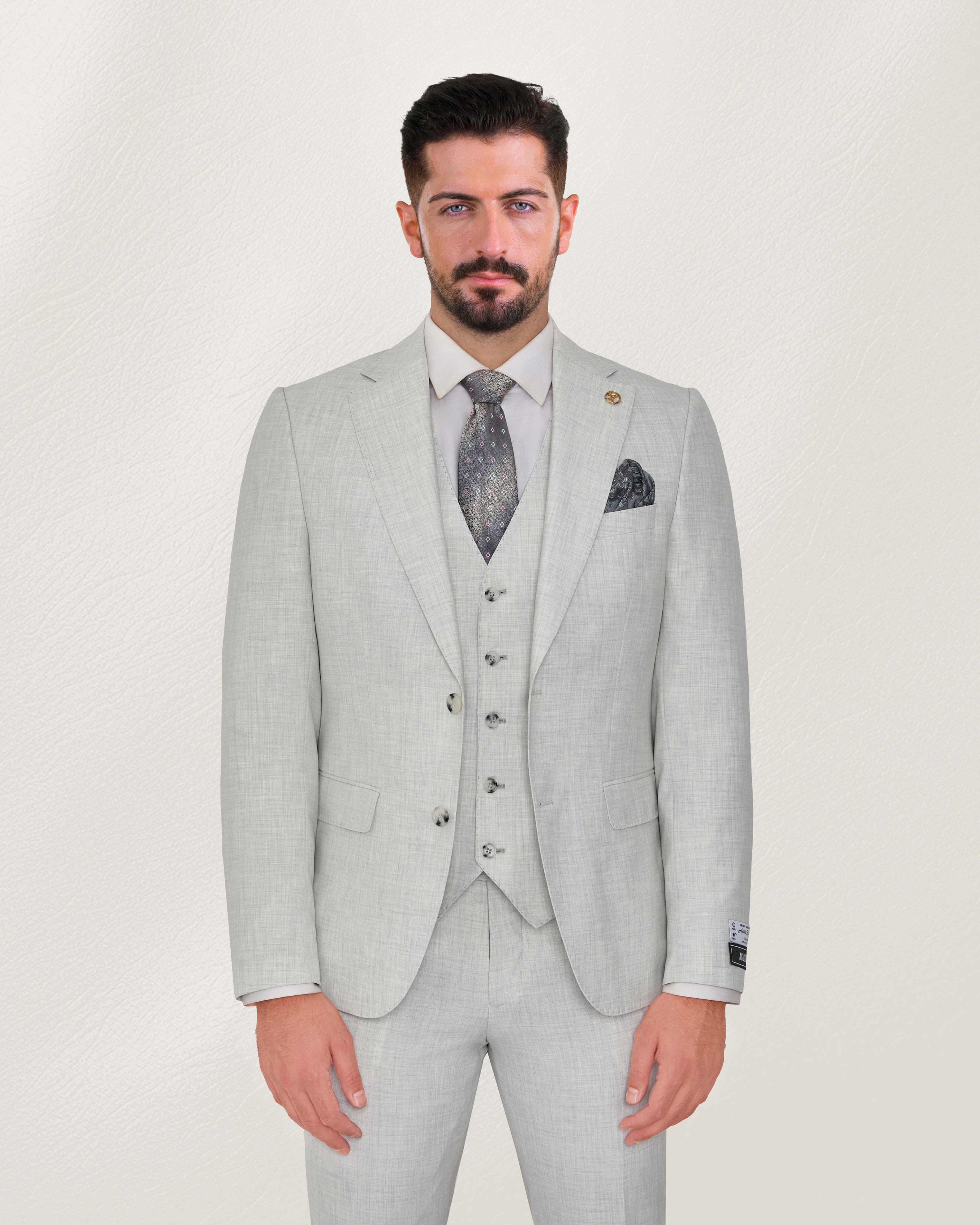 Silver Grey Solid Suit
