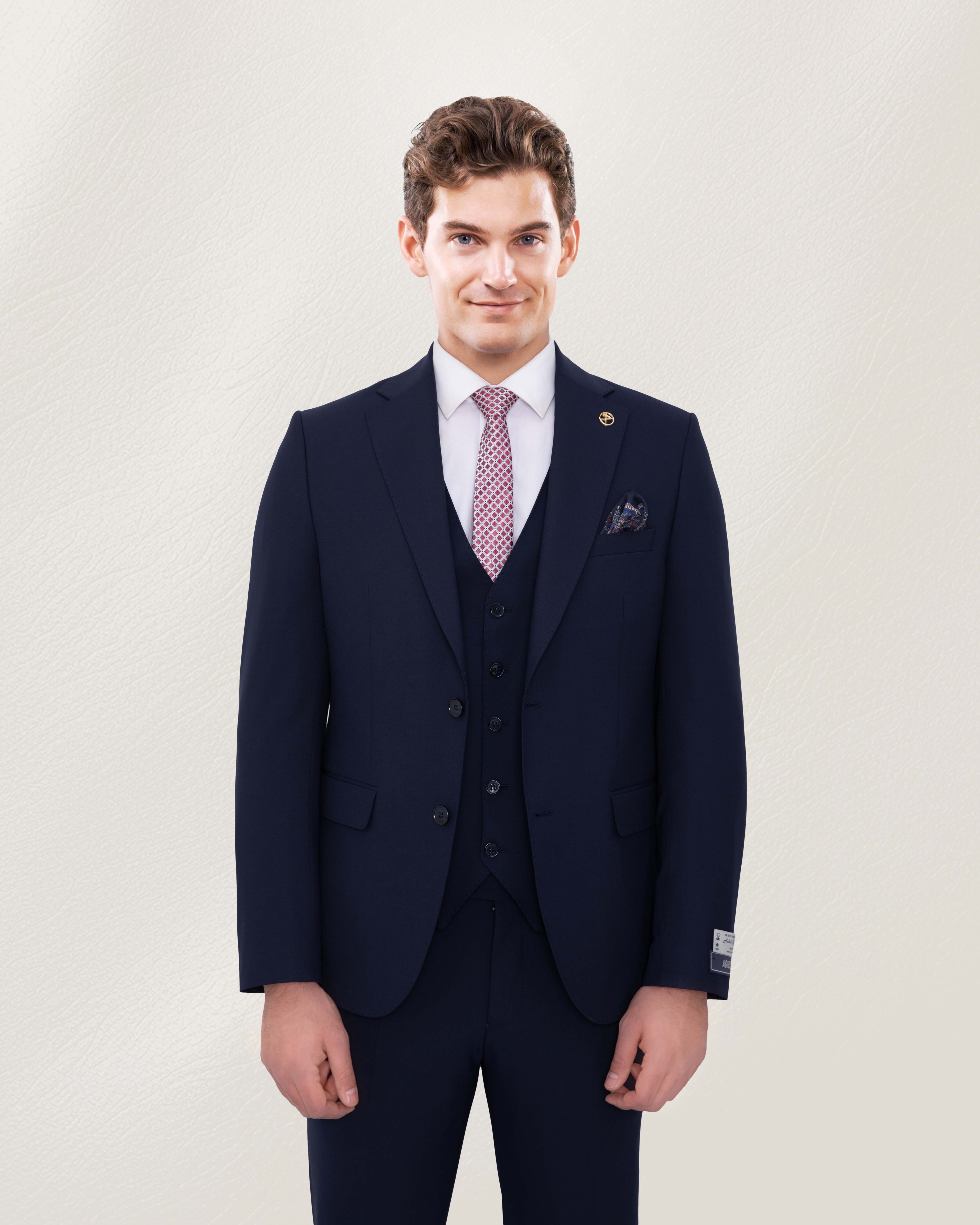 Midnight Blue Solid Suit