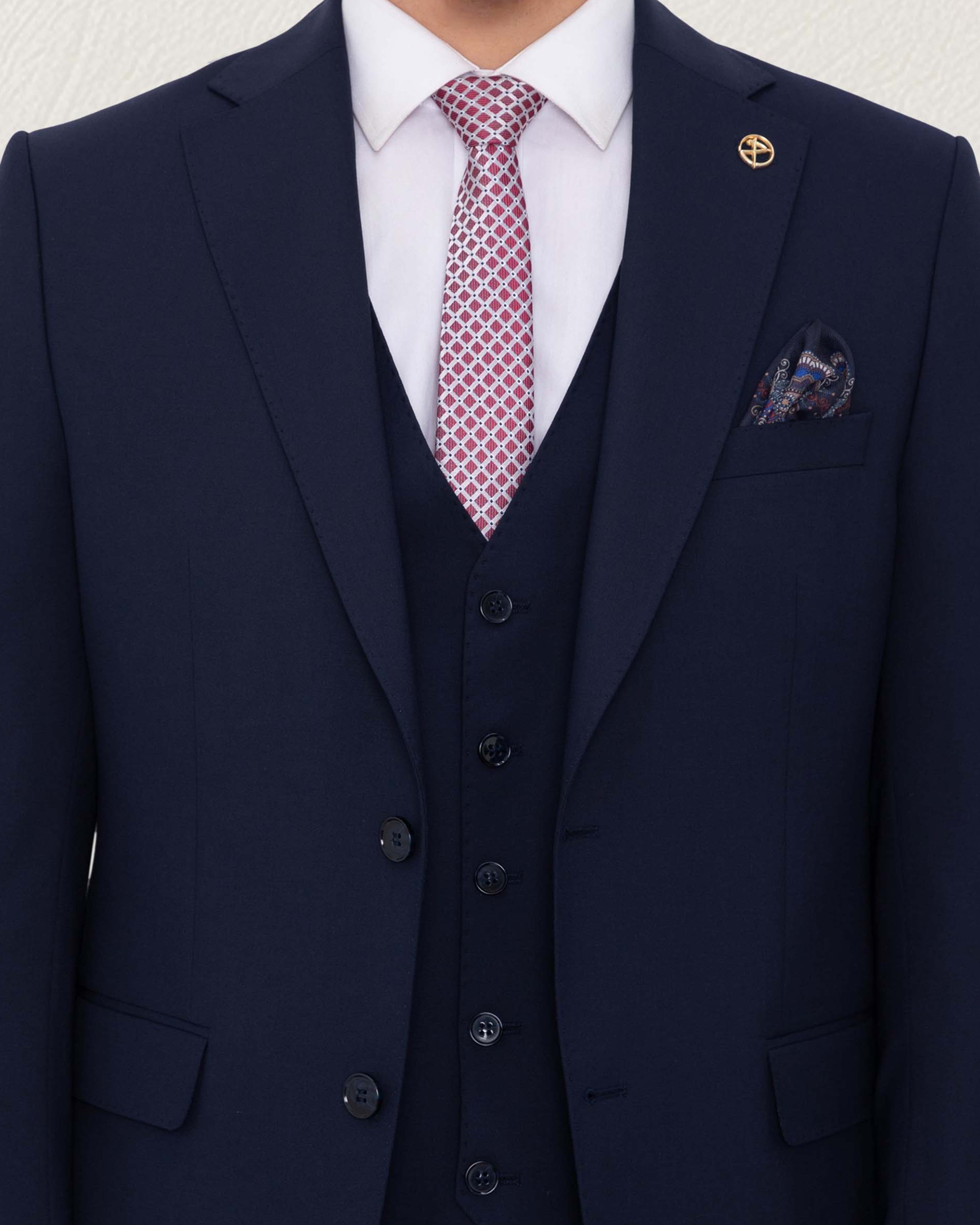 Midnight Blue Solid Suit