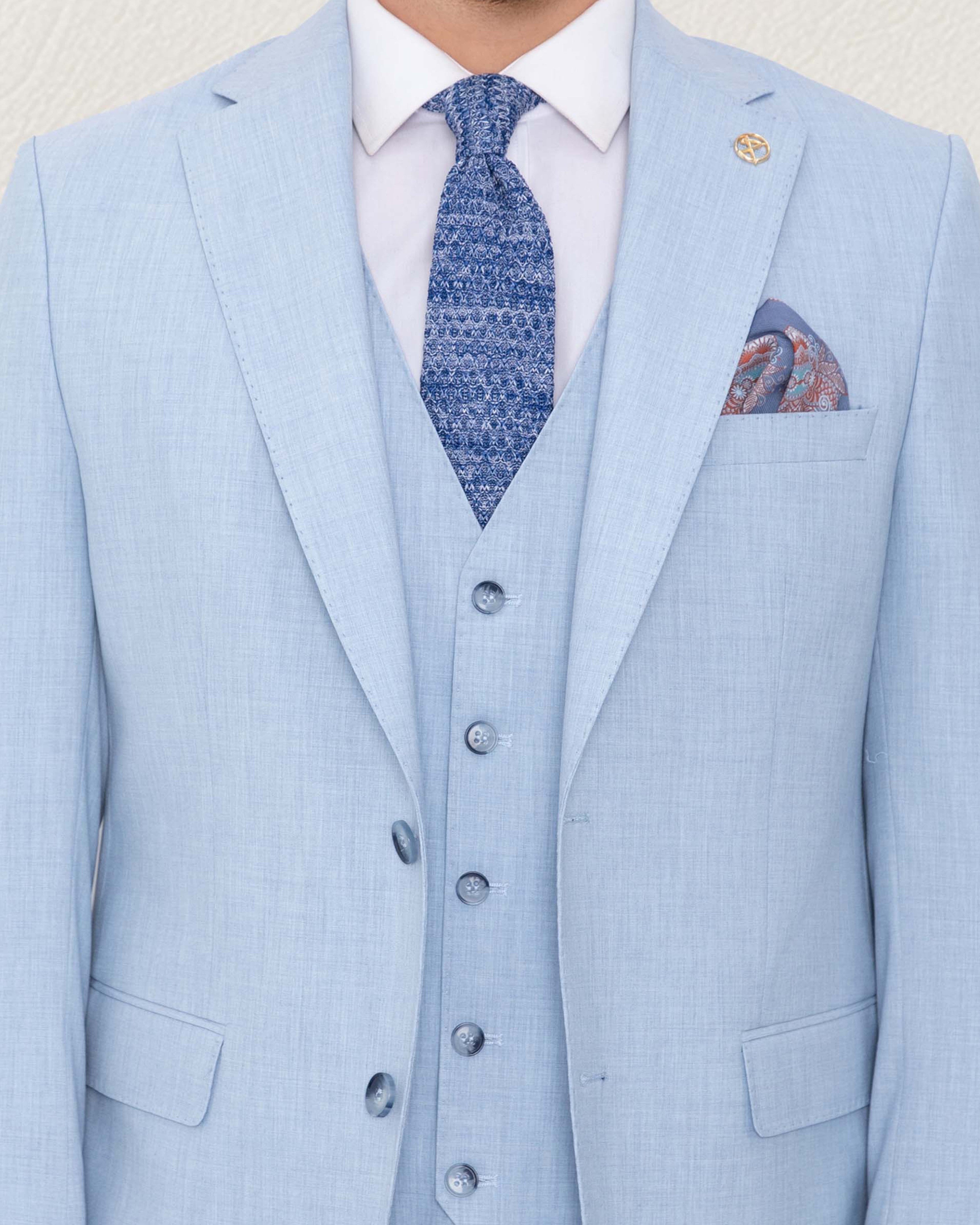 Sky Blue Solid Suit