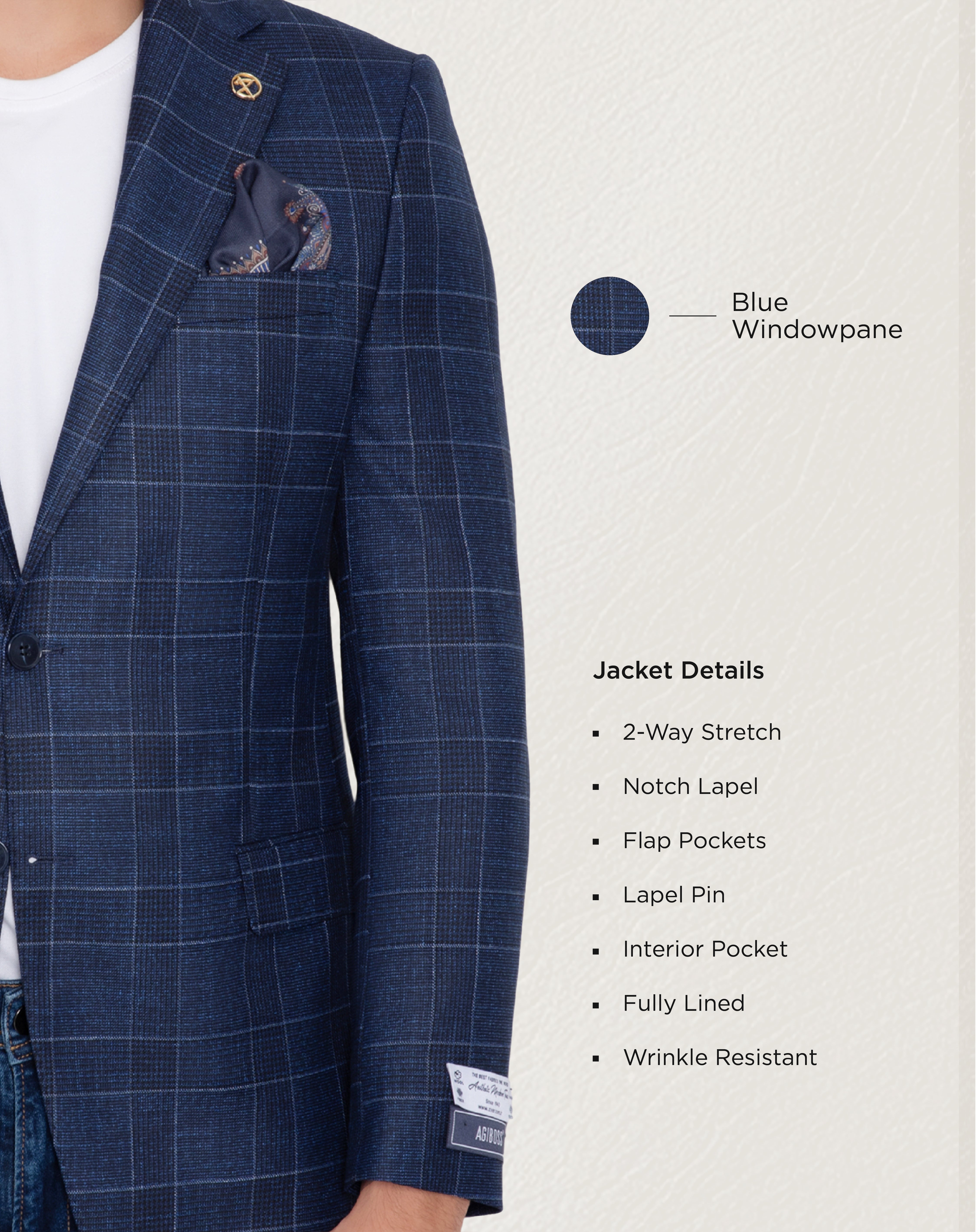 Blue Windowpane Sport Jacket
