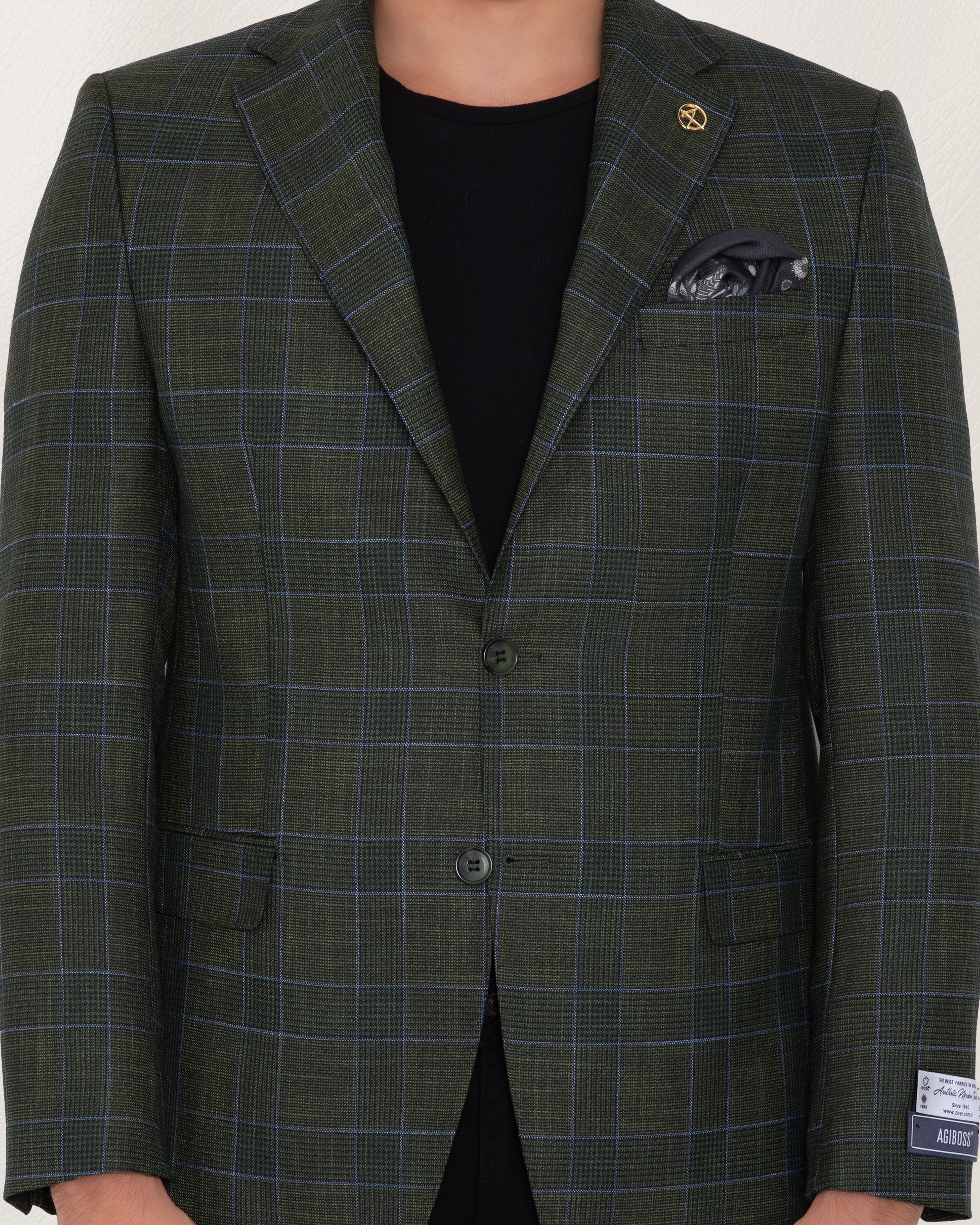 Forest Green Windowpane Sport Jacket
