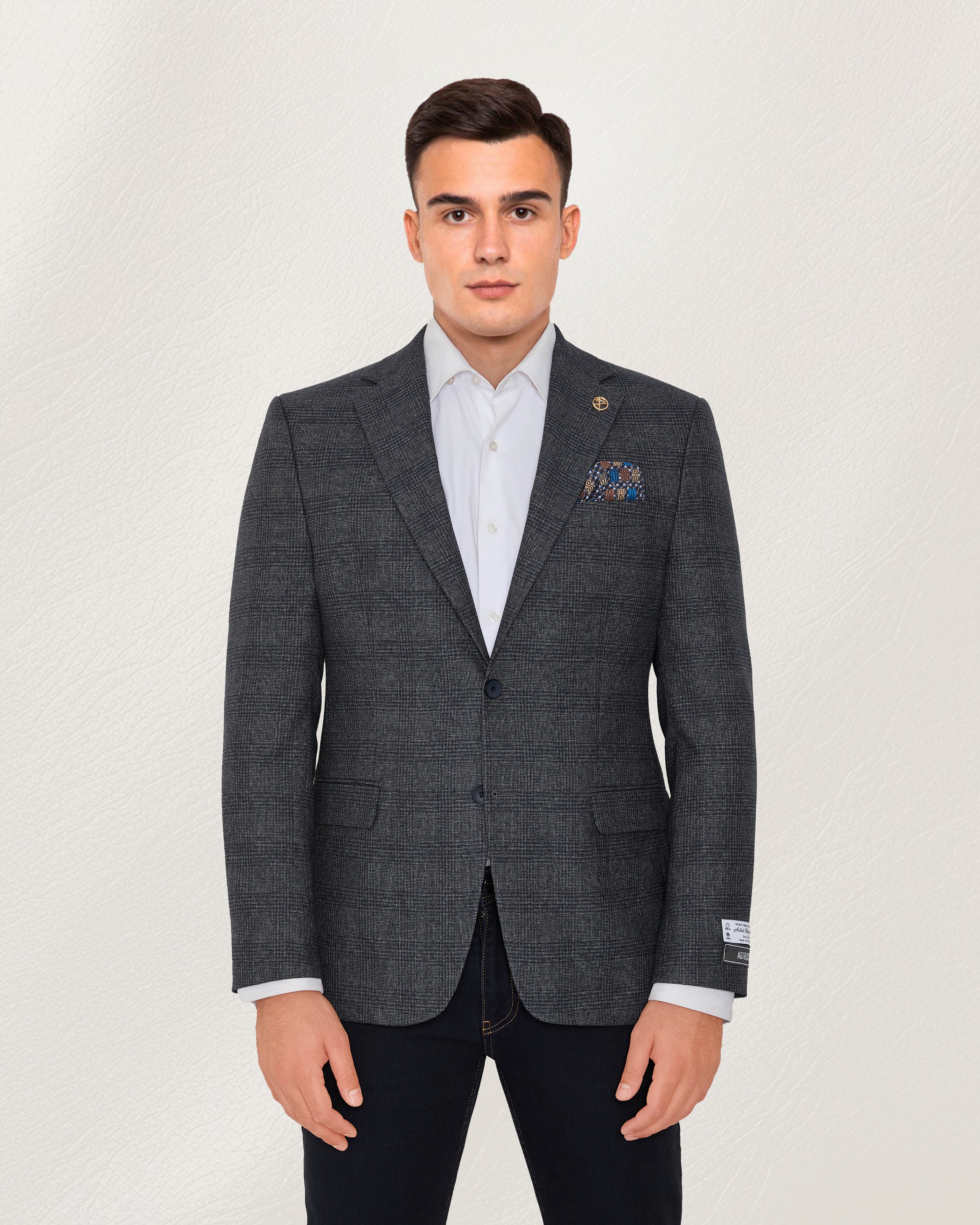 Charcoal Plaid Sport Jacket