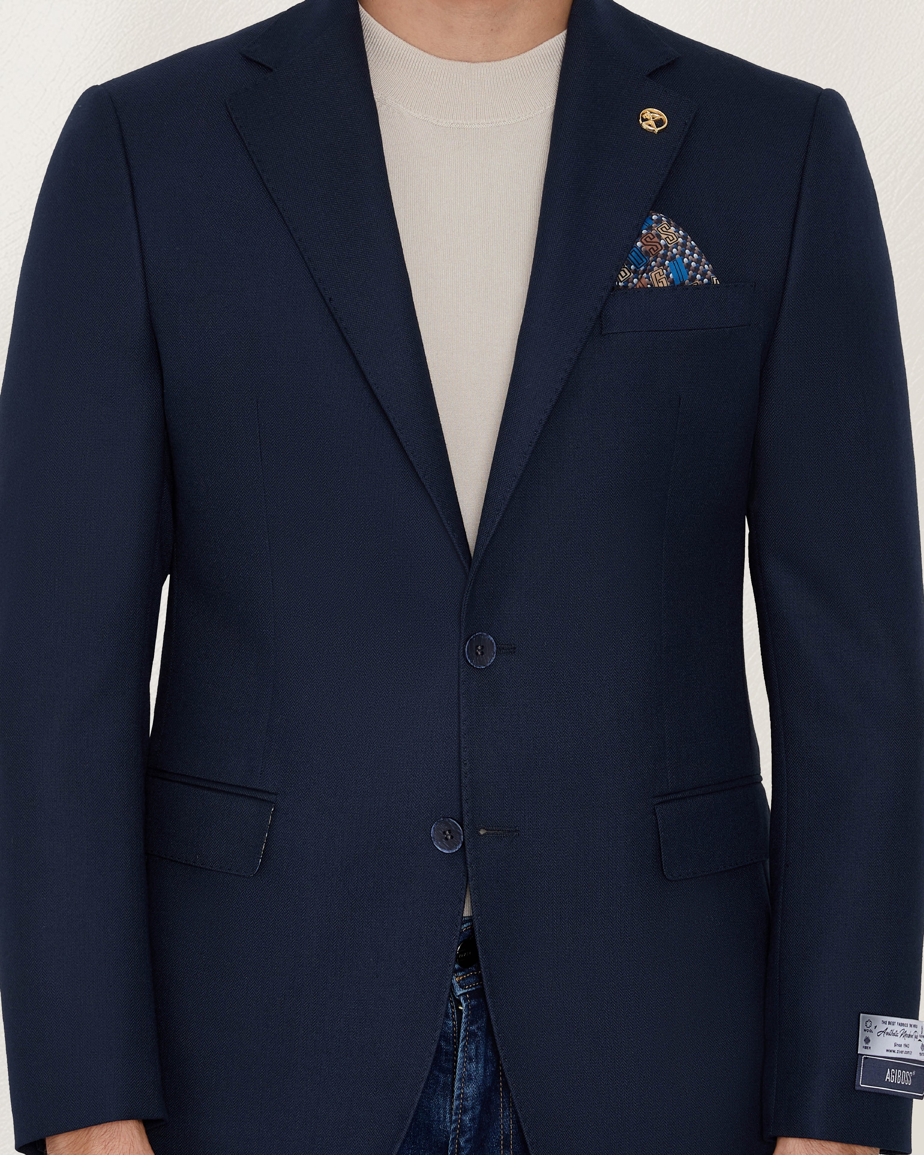 Midnight Herringbone Sport Jacket