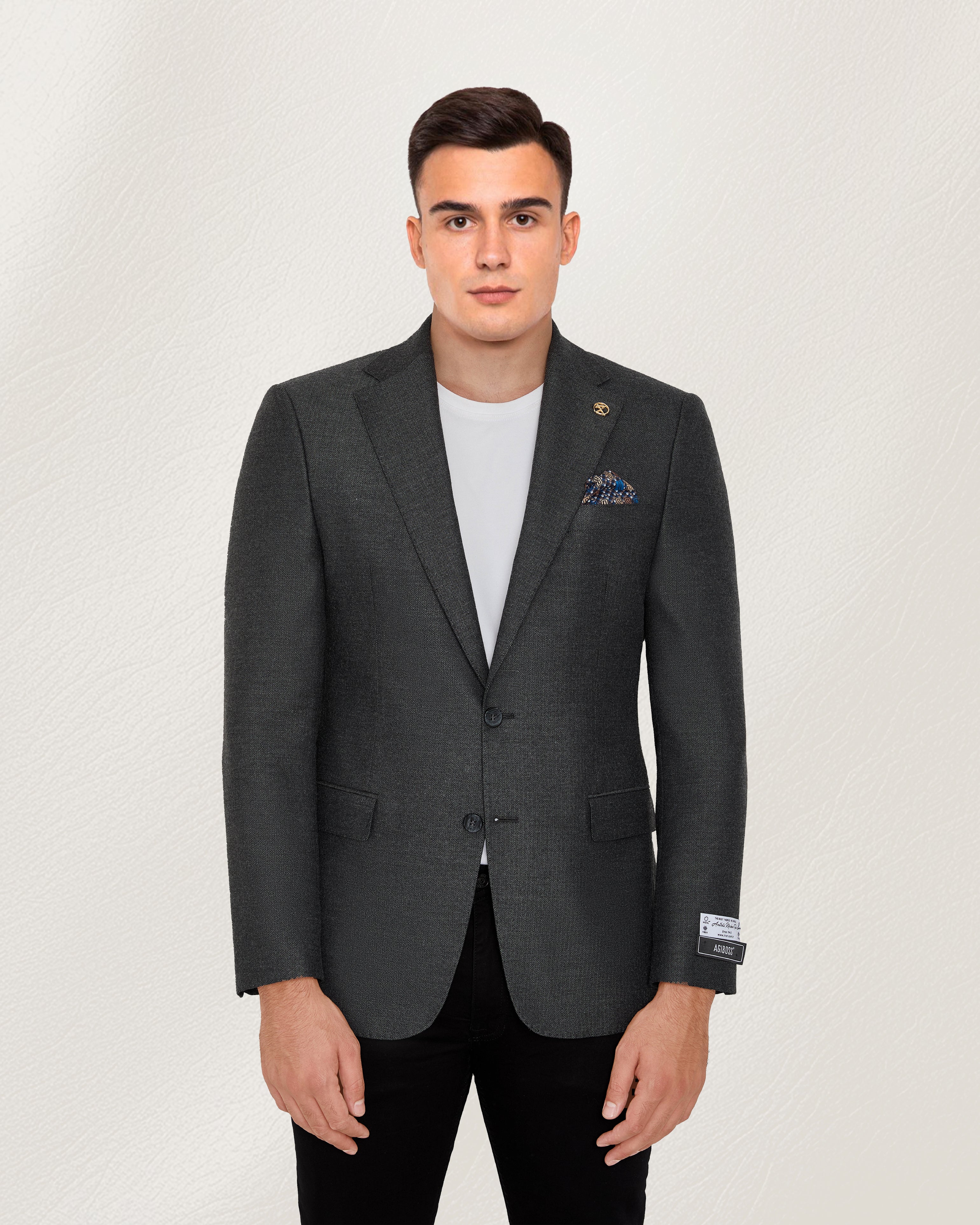 Charcoal Herringbone Sport Jacket