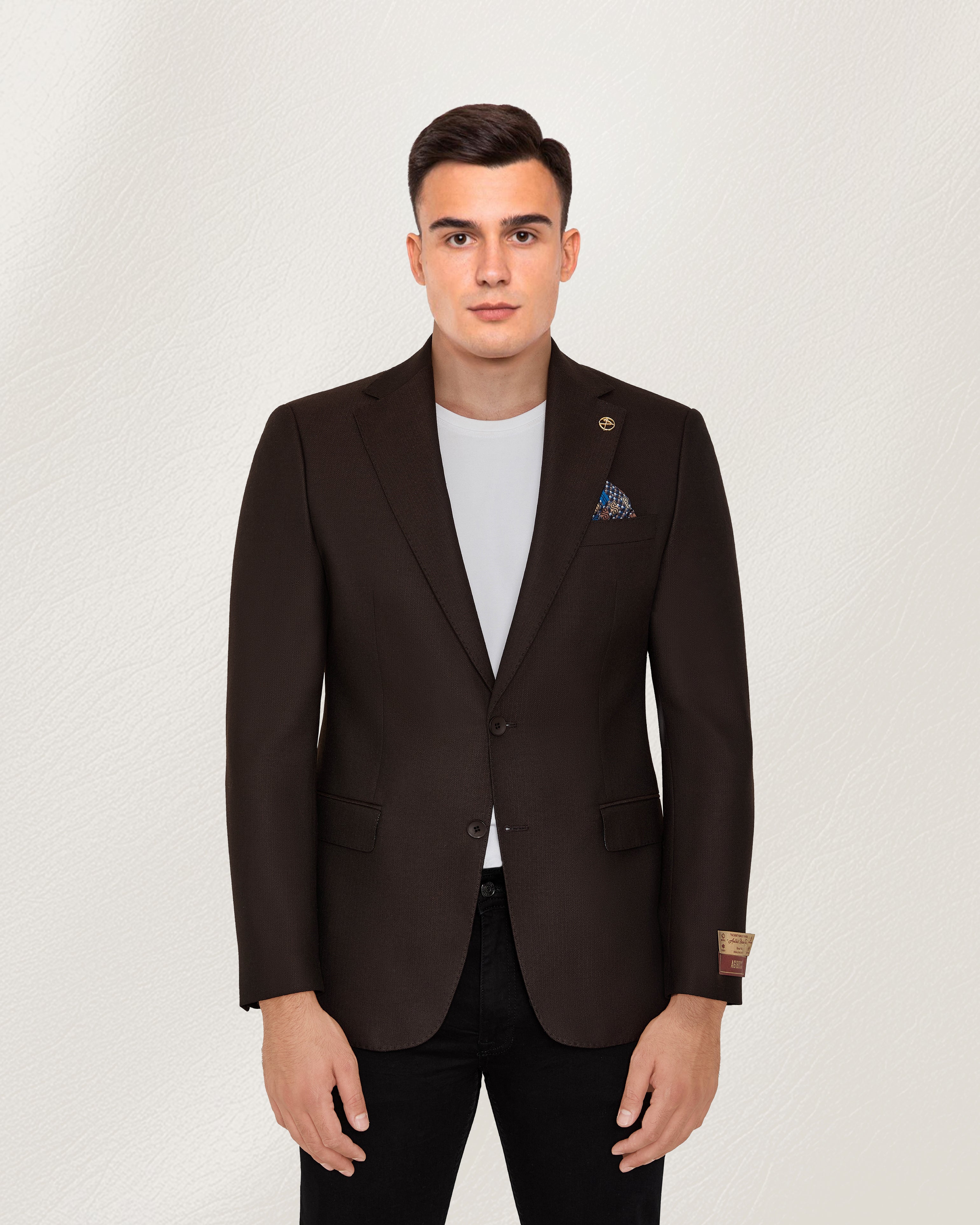 Mocha Herringbone Sport Jacket
