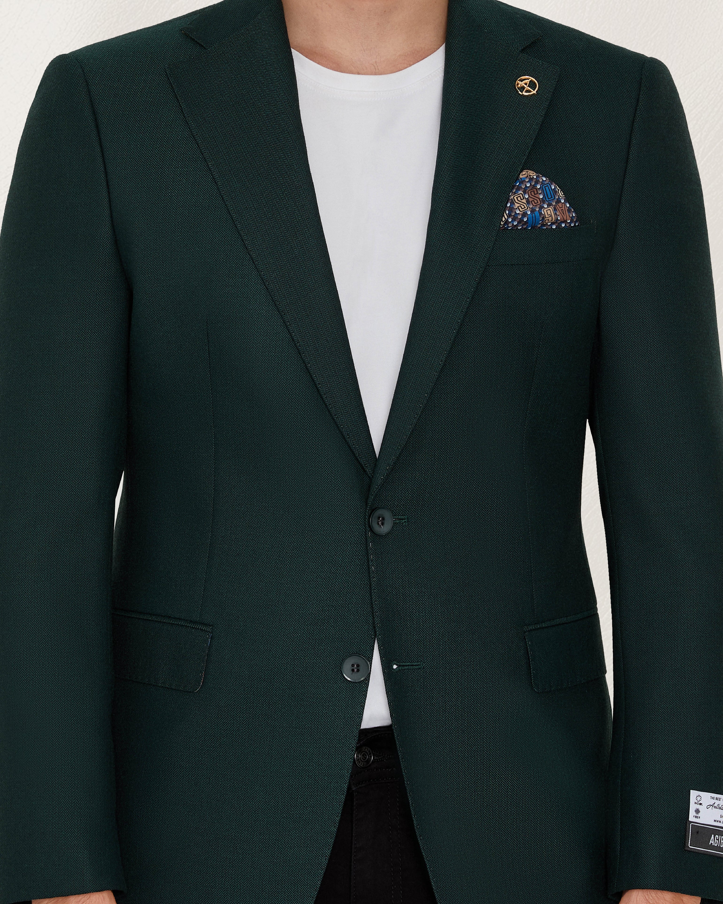 Emerald Herringbone Sport Jacket
