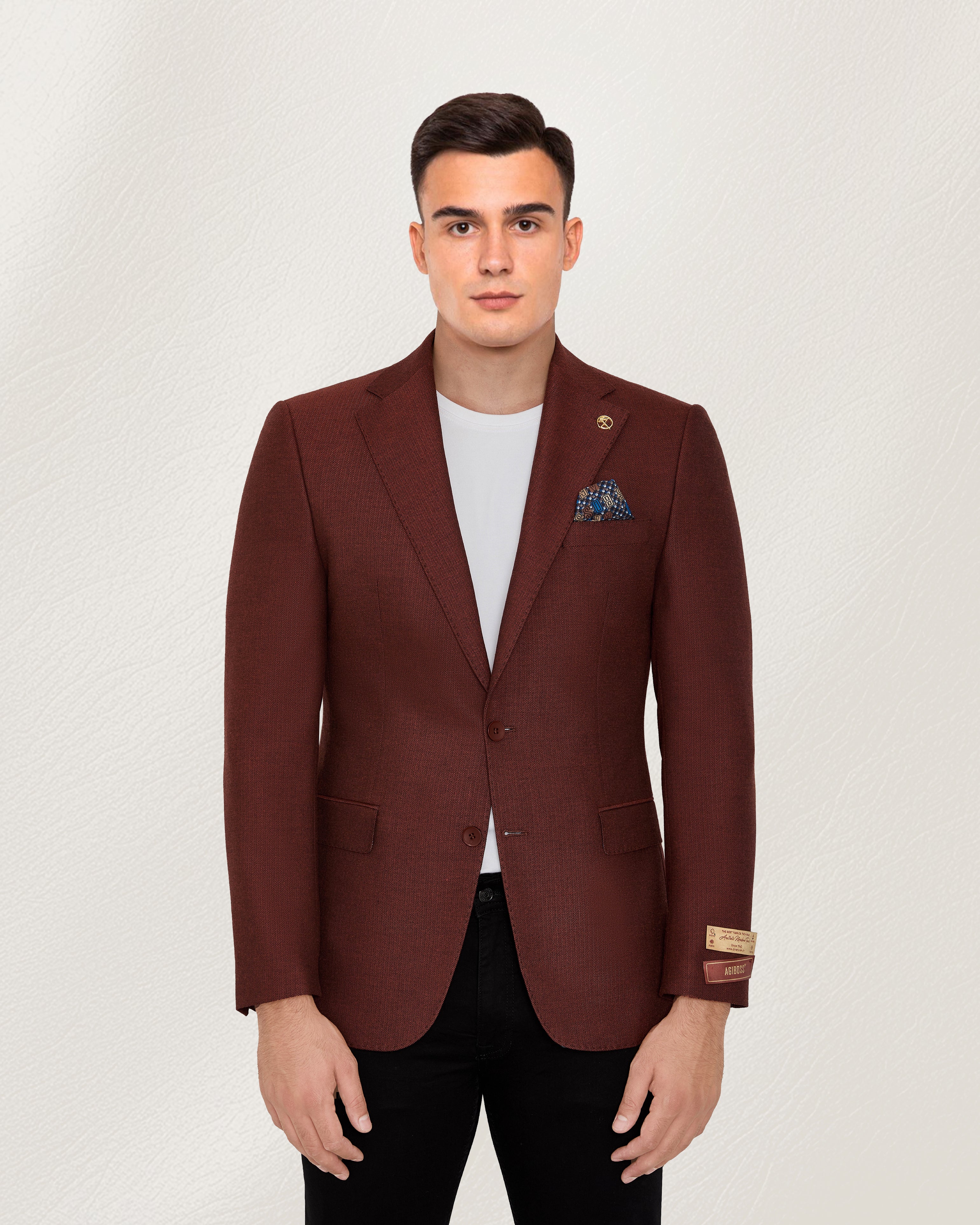 Cinnamon Herringbone Sport Jacket