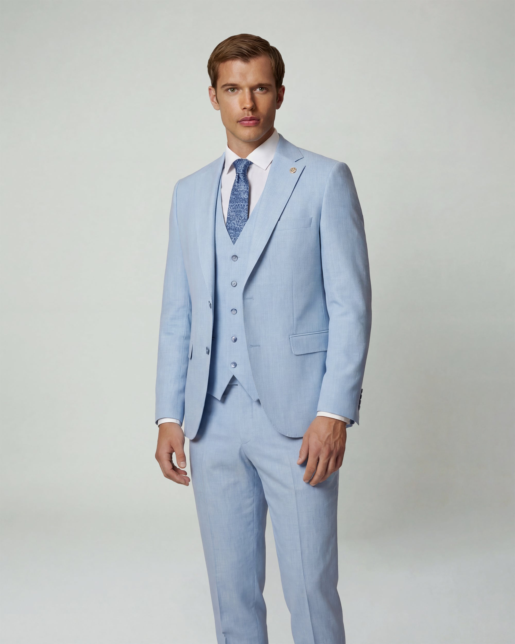 Sky Blue Solid Suit