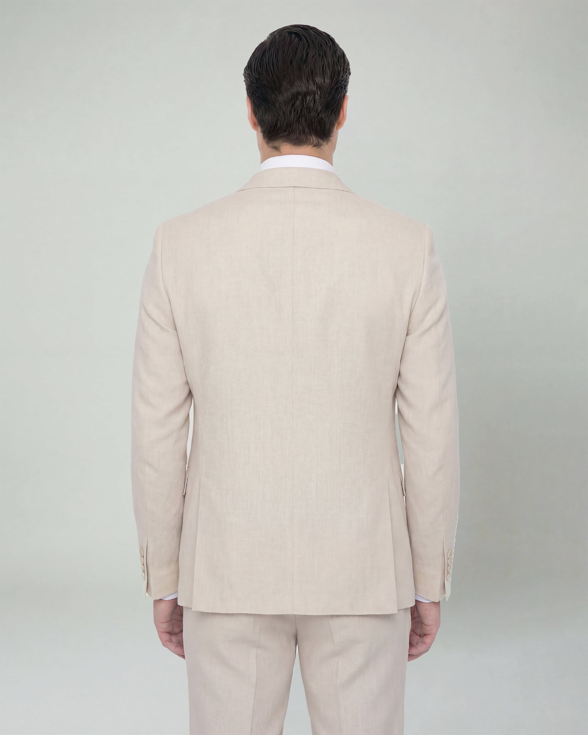 Oatmeal Beige Solid Suit