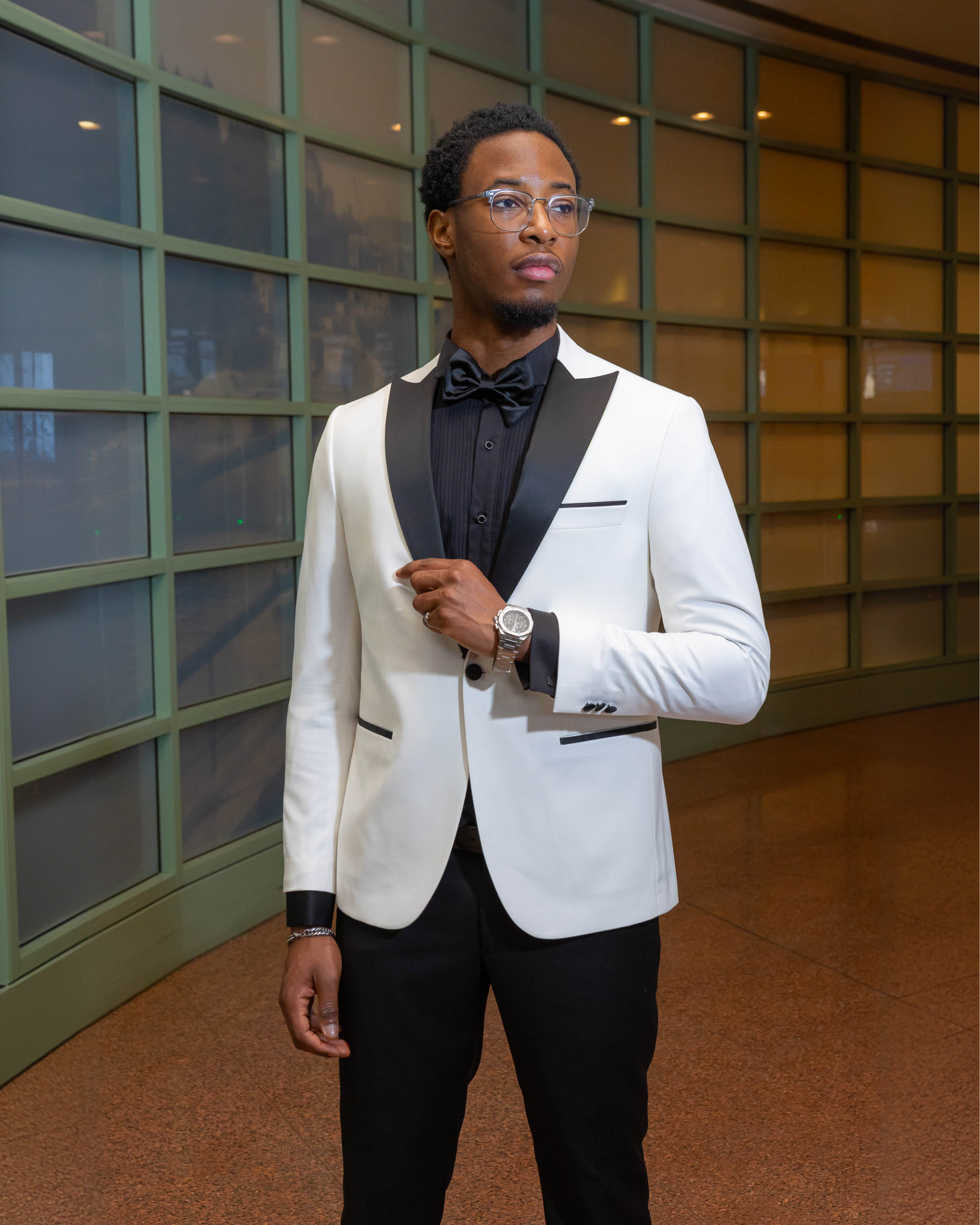 White Solid Tuxedo