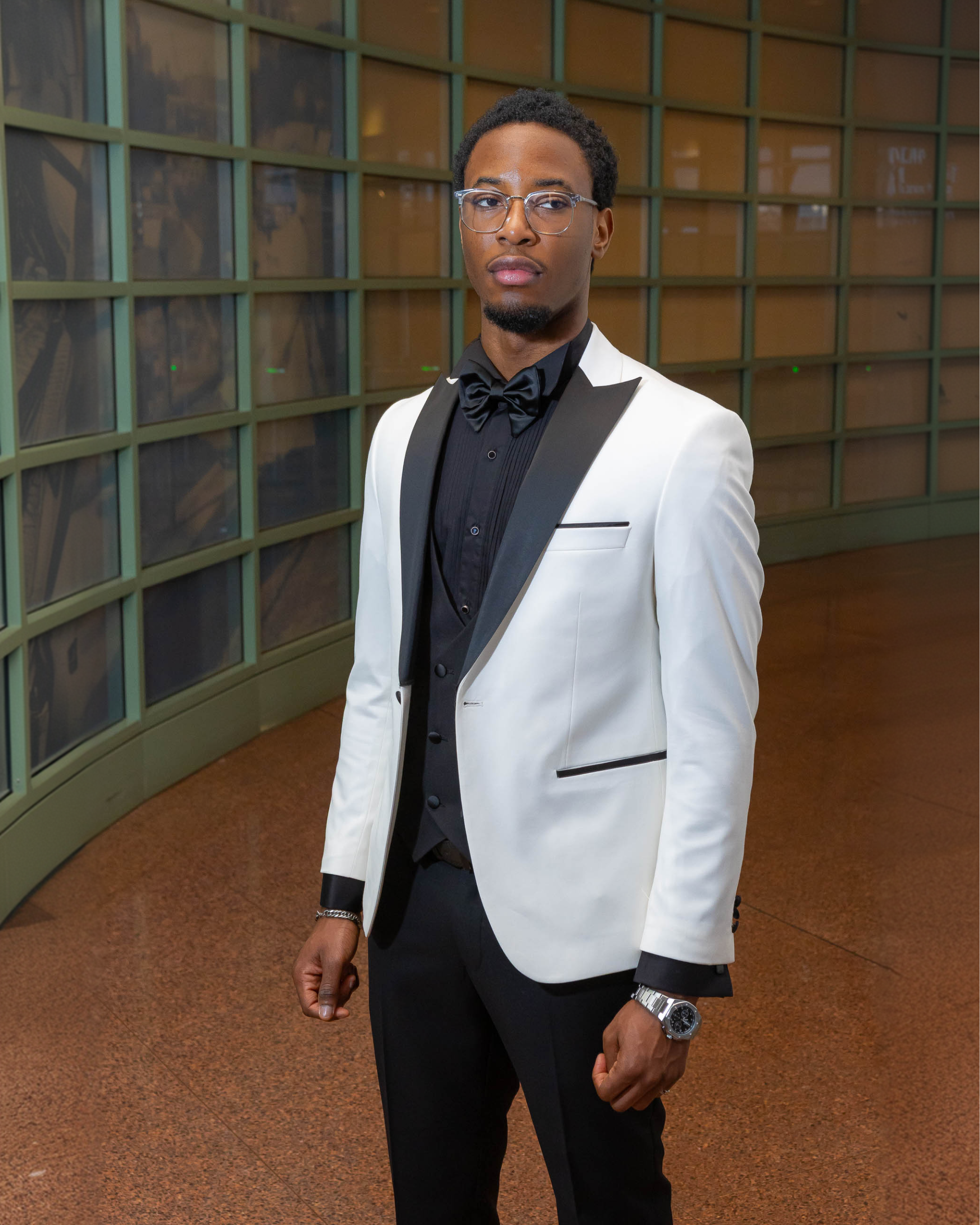 White Solid Tuxedo