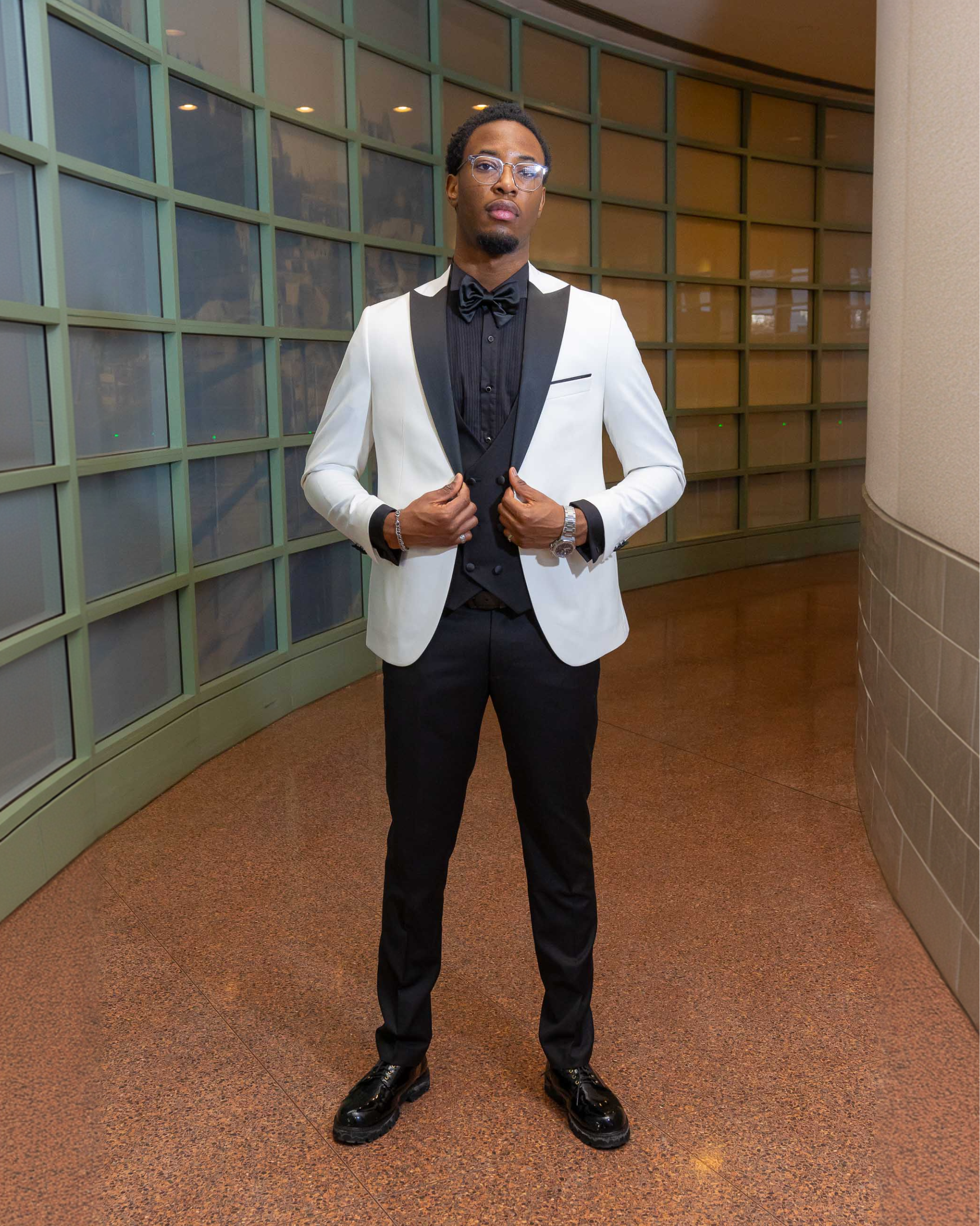 White Solid Tuxedo