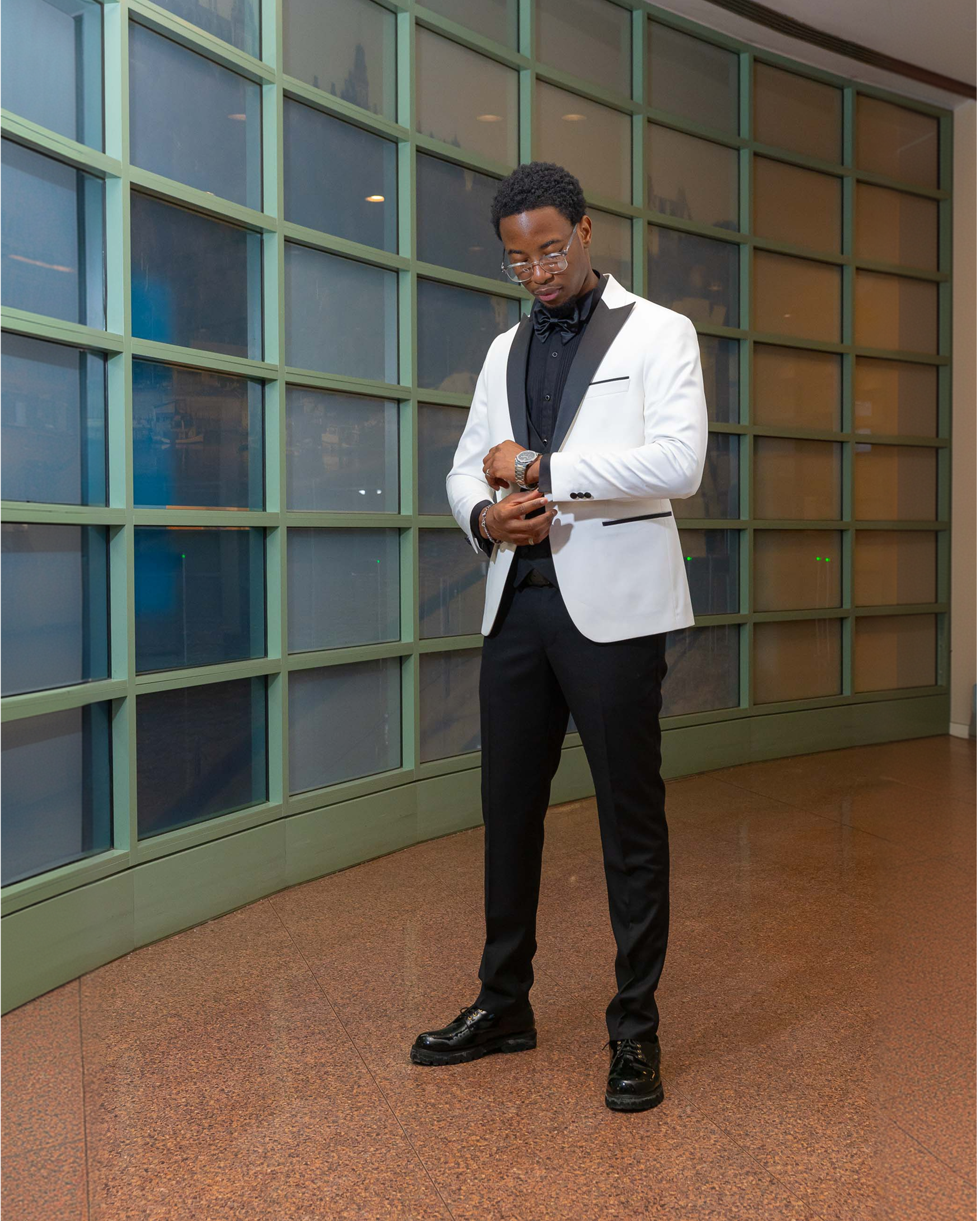 White Solid Tuxedo