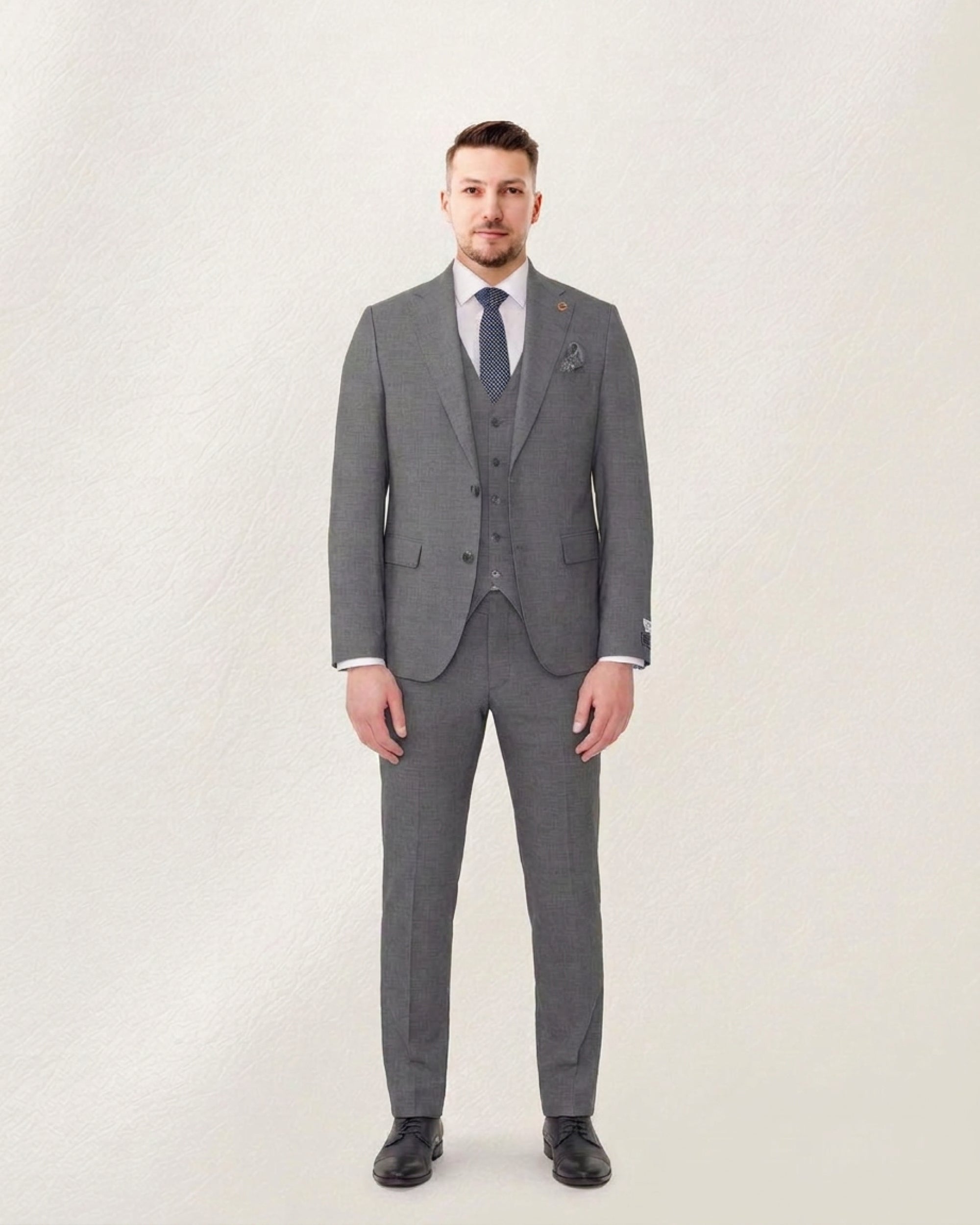 Ash Grey Solid Suit