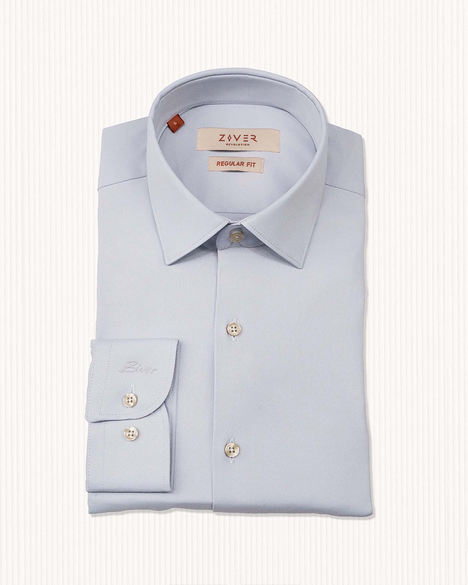 Regular Fit Cotton Blend Solid Shirt